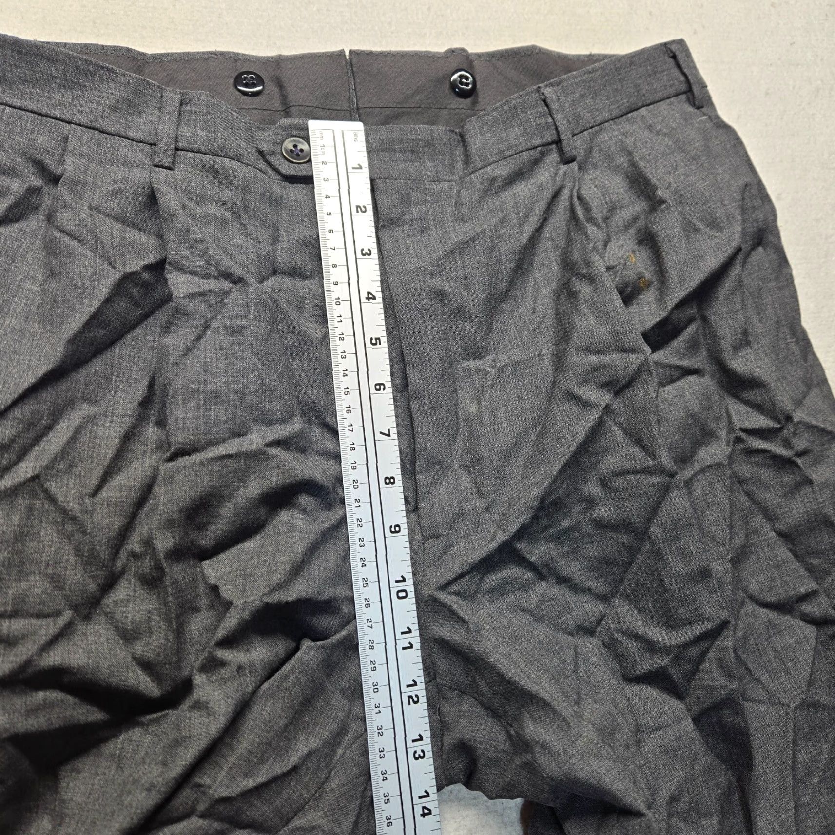 Jos. A. Bank Jos. A. Bank Dress Pants Black Pure Wool Mid-Rise Straight Regular Fit 36 x 30 Mens Size US 36 / EU 52 - 6 Thumbnail