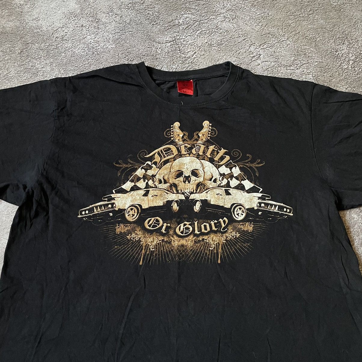 Vintage Vintage 2000s Graphic Tee Skull Print Dark Grunge Streetwear Size US XL / EU 56 / 4 - 2 Thumbnail