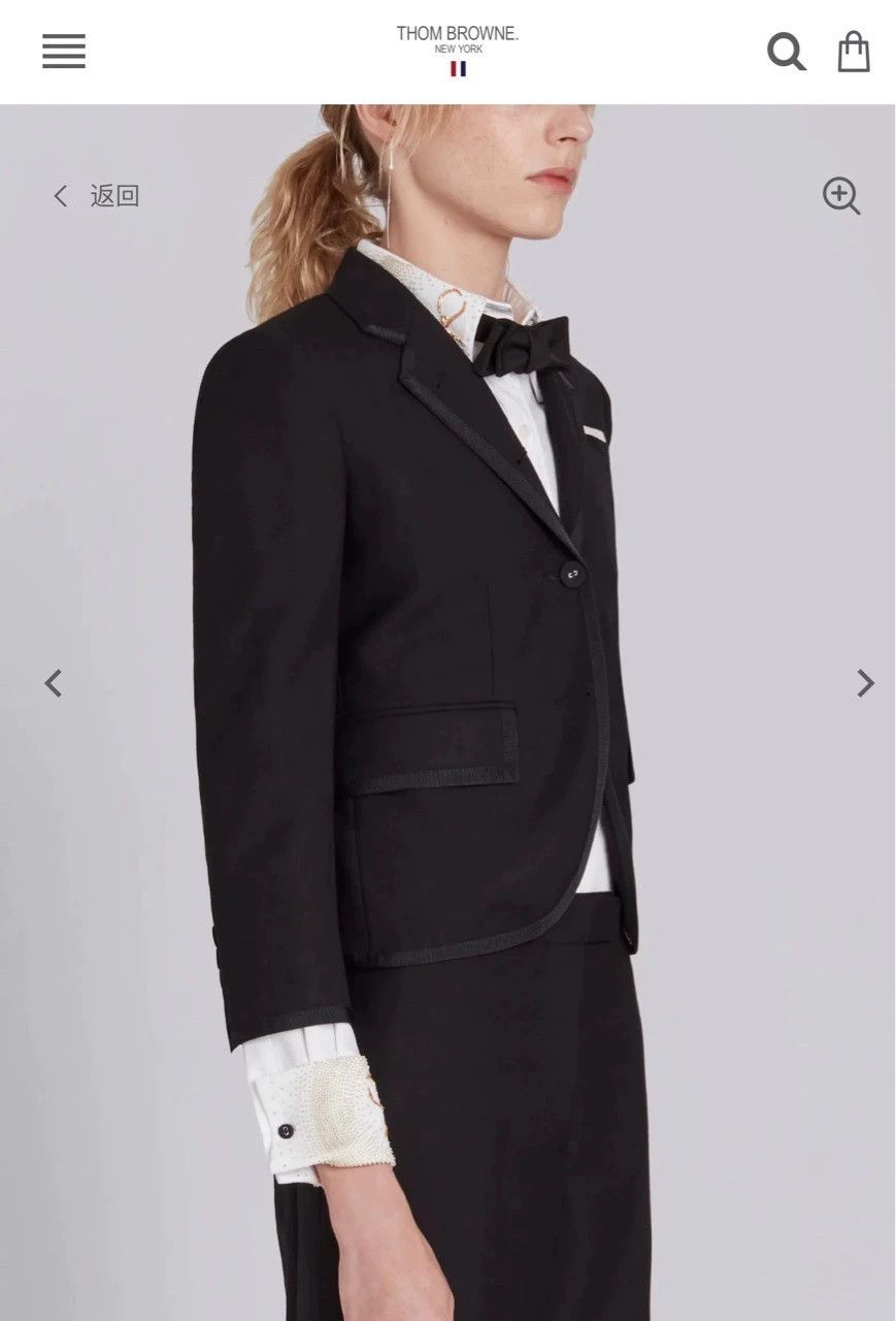 Thom Browne Thom Browne Women's Slim Fit Trousers Black Piping W40 Size 27" / US 4 / IT 40 - 8 Thumbnail