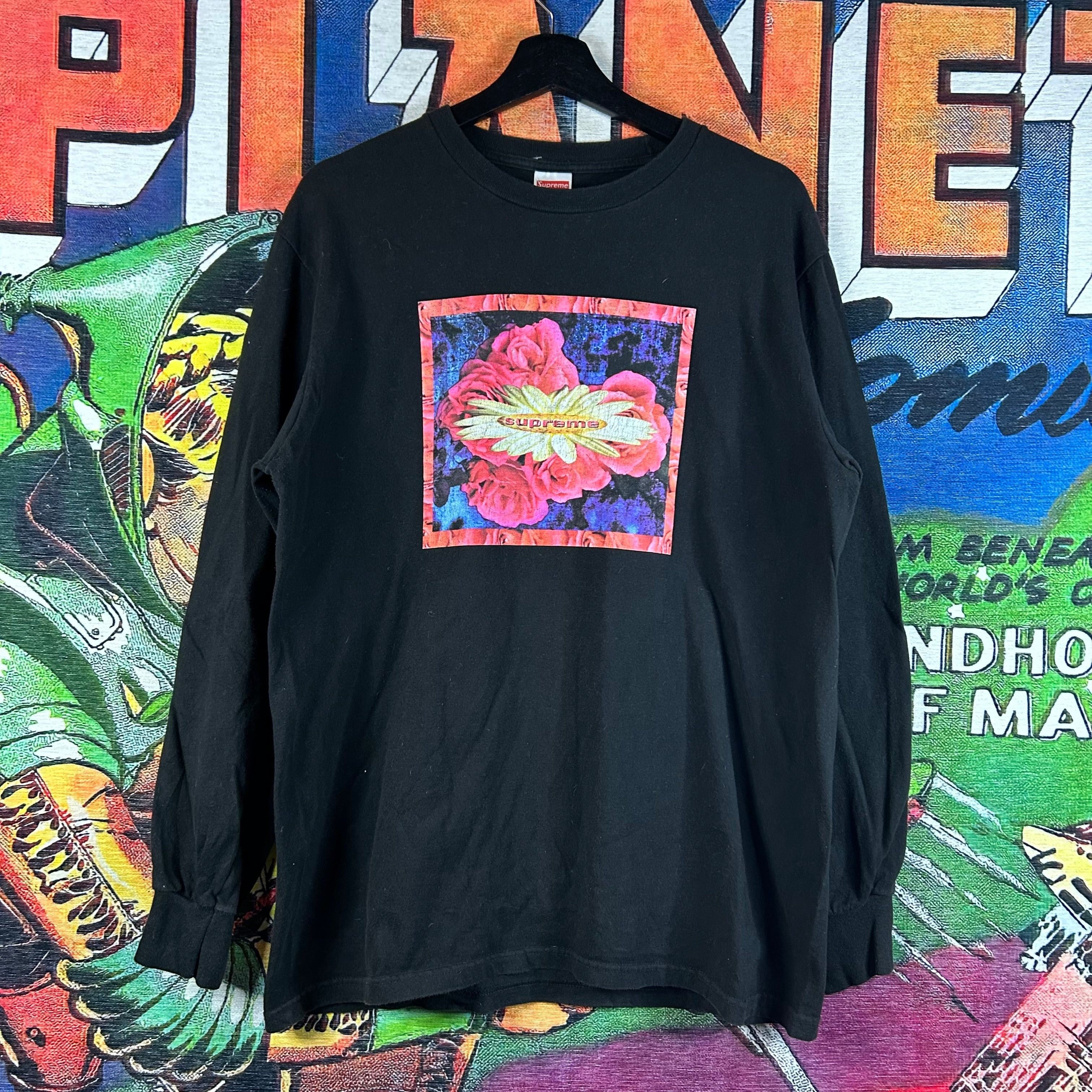 Supreme Bloom L/S Black Tee Size M