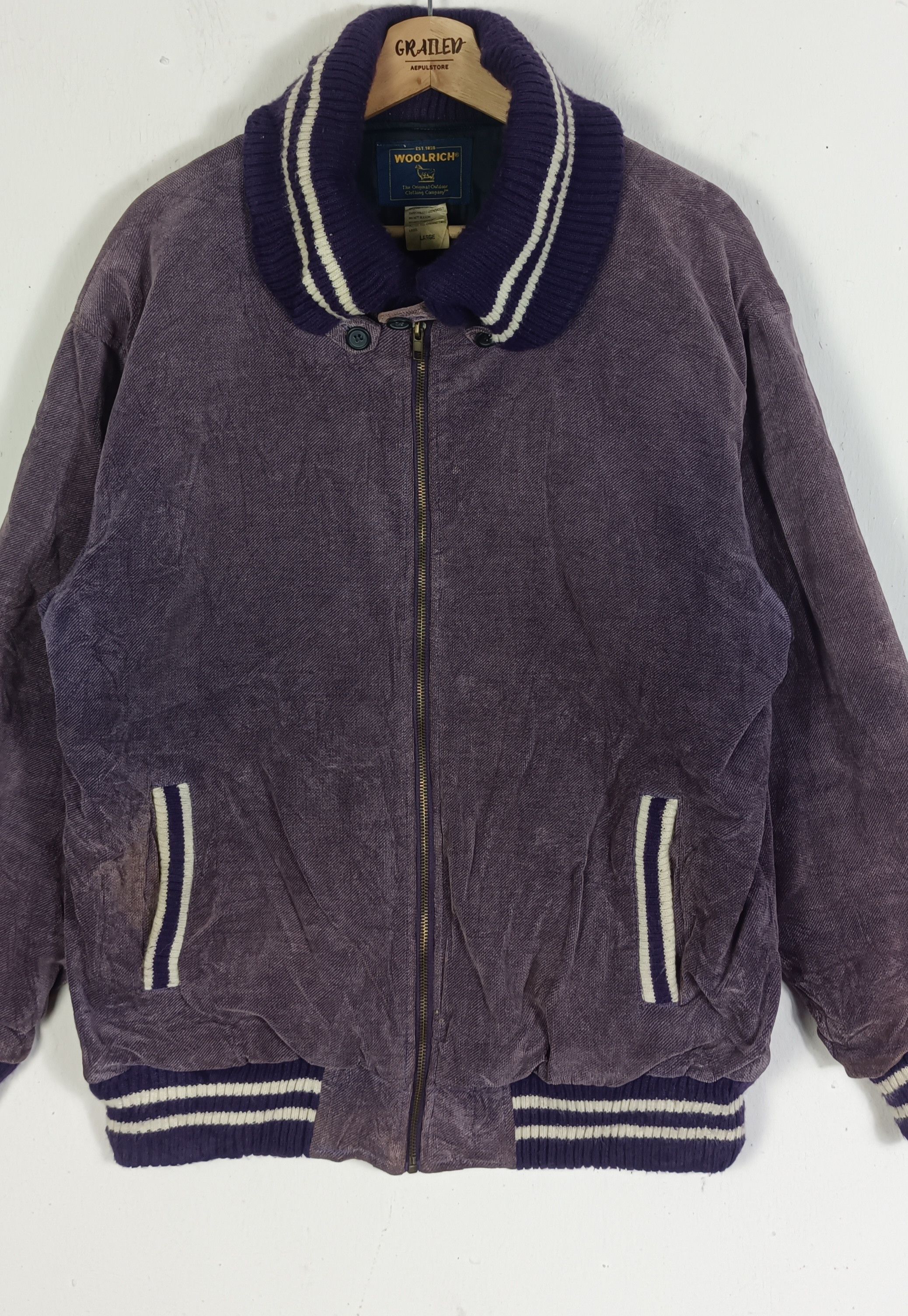 Woolrich Woolen Mills Vintage WOOLRICH Coduroy Bomber Jacket Size US XL / EU 56 / 4 - 6 Thumbnail