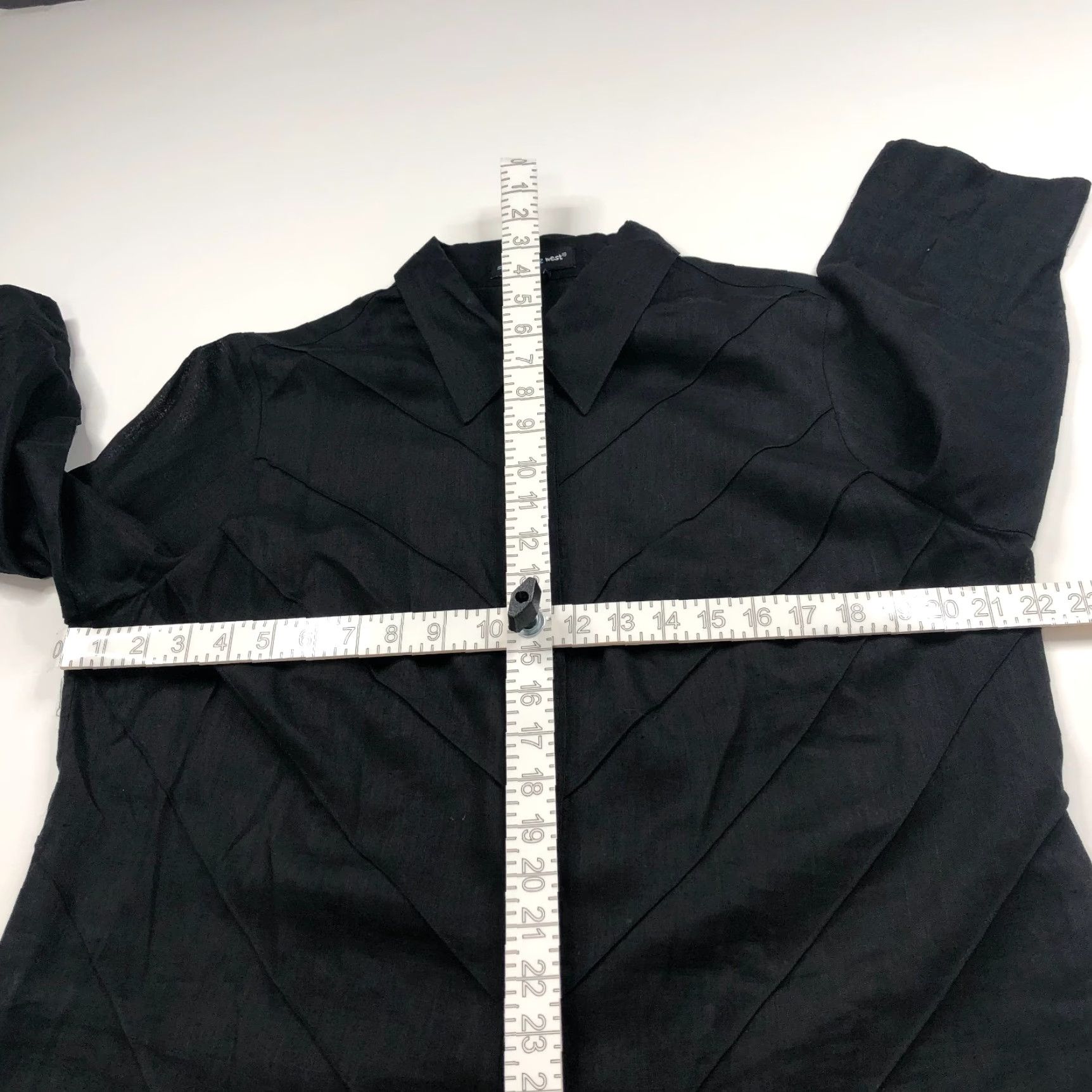 Vintage VINTAGE Saint Tropez West Shirt 1X Long Sleeve Linen Black Striped Button-Up Womens Plus Size XL / US 12-14 / IT 48-50 - 5 Thumbnail