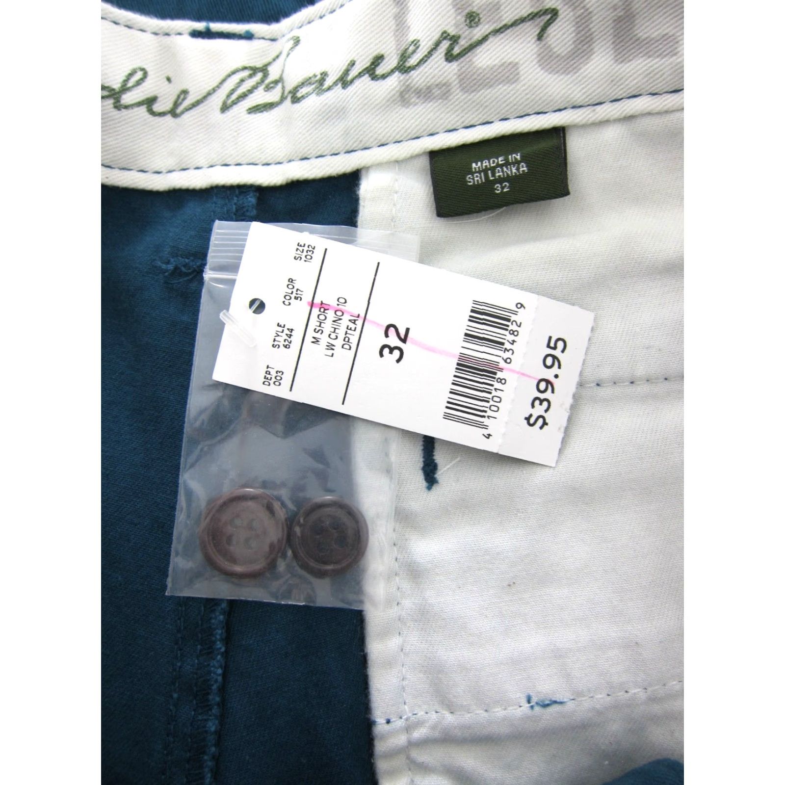 Eddie Bauer VINTAGE NWT Eddie Bauer Teal Blue 100% Cotton Chino Shorts Men 32 Size US 32 / EU 48 - 3 Thumbnail