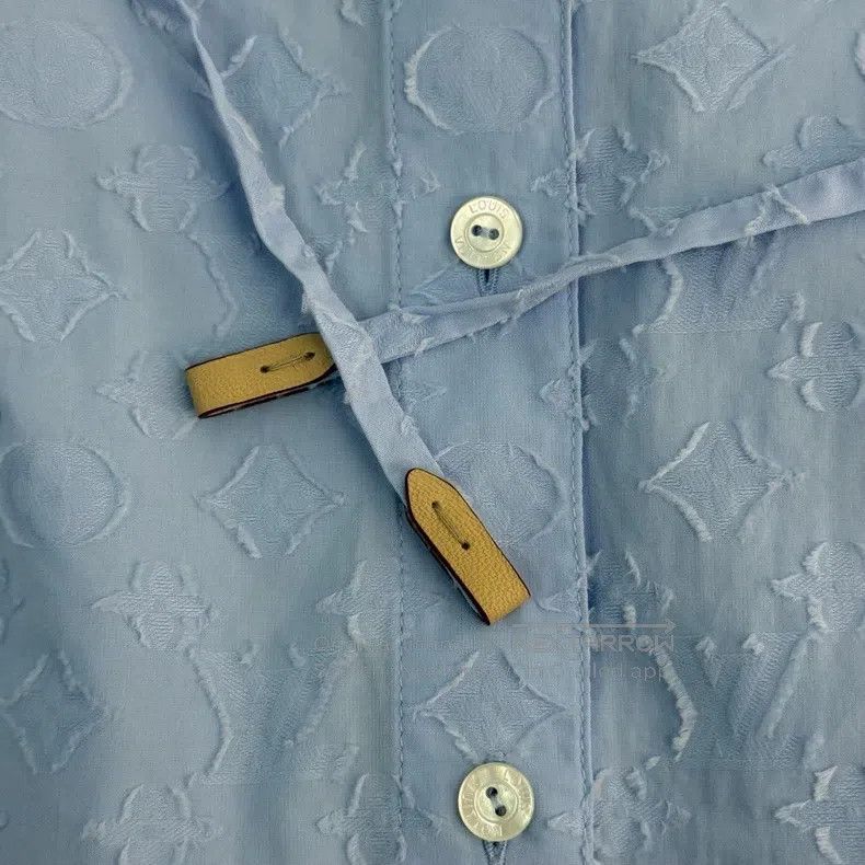 Louis Vuitton Louis Vuitton Blue dark full print shirt Size XXS / US 00 / IT 34 - 8 Thumbnail