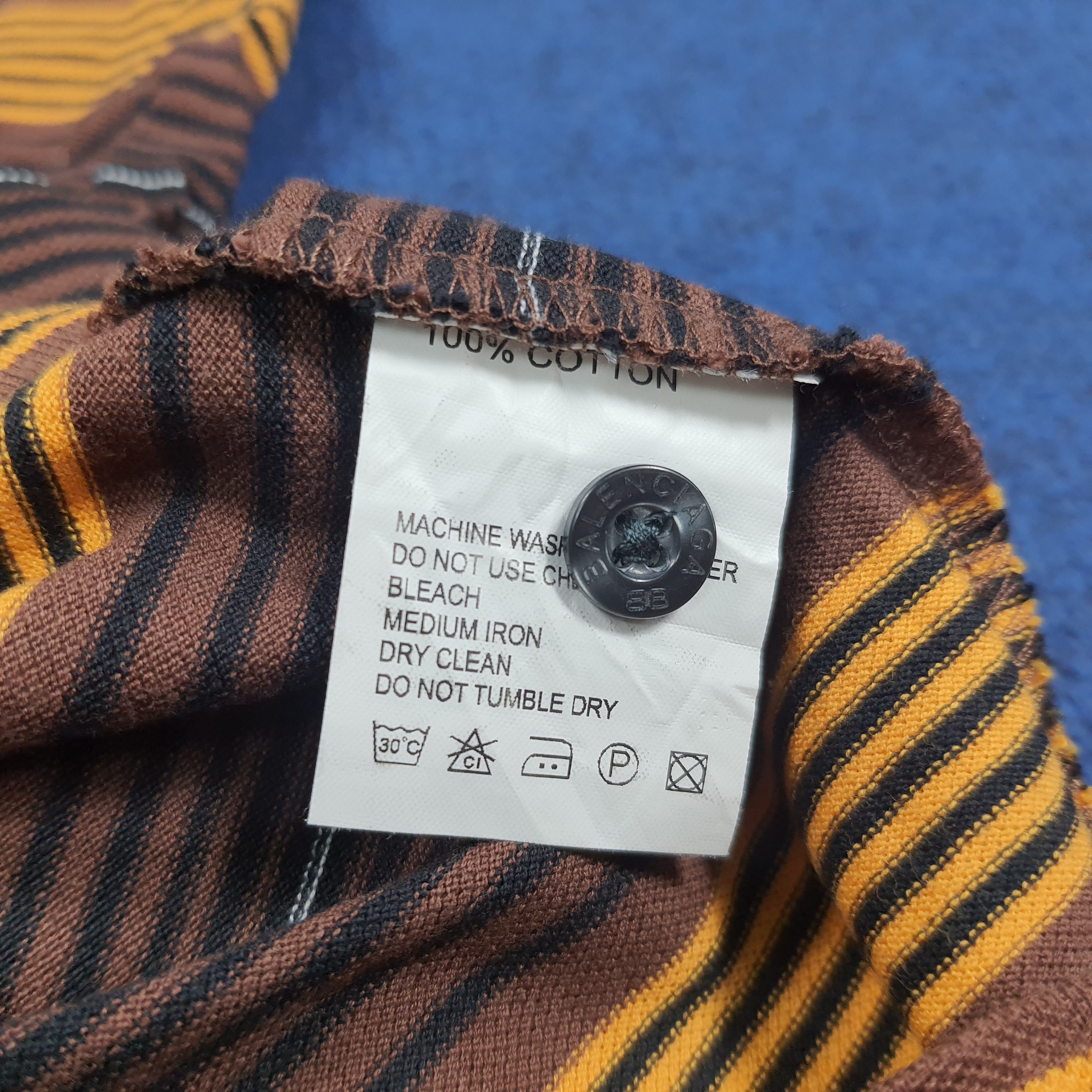 Balenciaga Vintage Balenciaga Polo Striped Shirt C294N8 Size US L / EU 52-54 / 3 - 7 Thumbnail