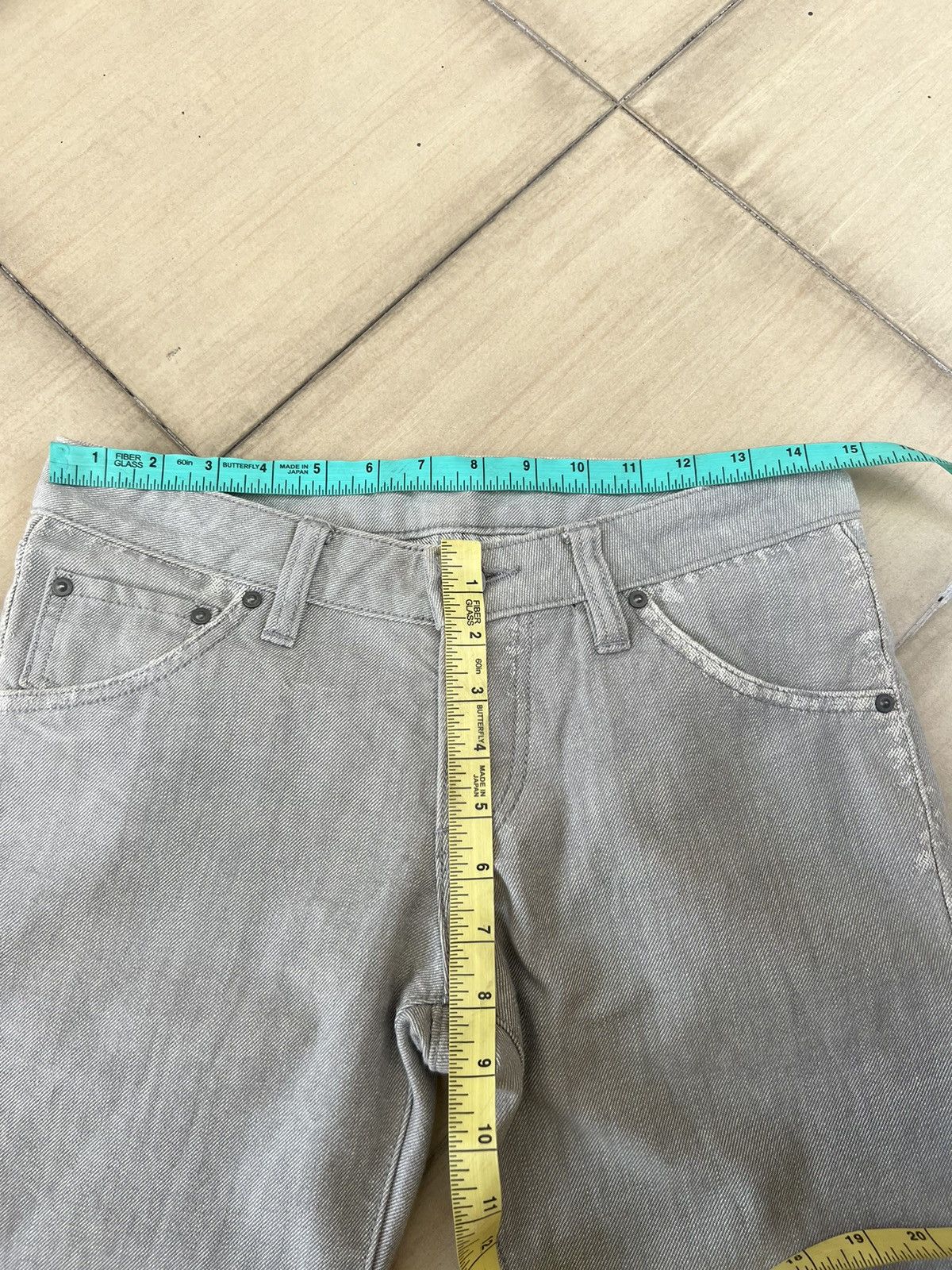 Issey Miyake Vintage Issey Miyake A-Poc Galaxy Grey Denim Flare Jeans Size US 28 / EU 44 - 3 Thumbnail
