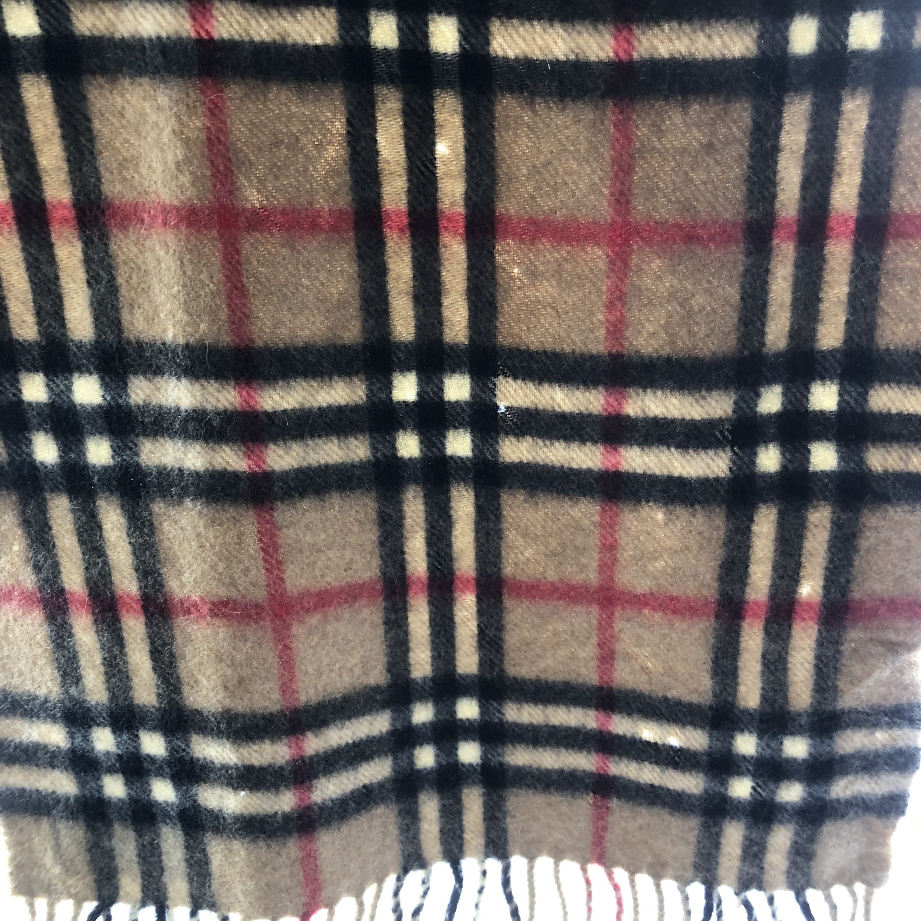 Burberry Burberrys Tan Nova Check Cashmere Scarf Muffler V1514 Size ONE SIZE - 5 Thumbnail