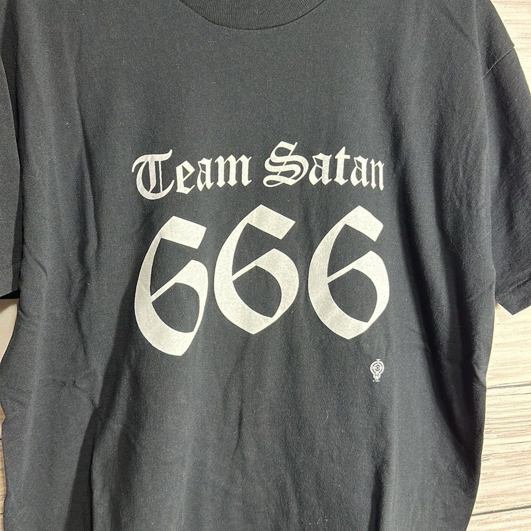 Fruit Of The Loom × Vintage Vintage 93 Team Satan 666 Mob Town Spellout Fruit Of The Loo Size US XL / EU 56 / 4 - 2 Thumbnail
