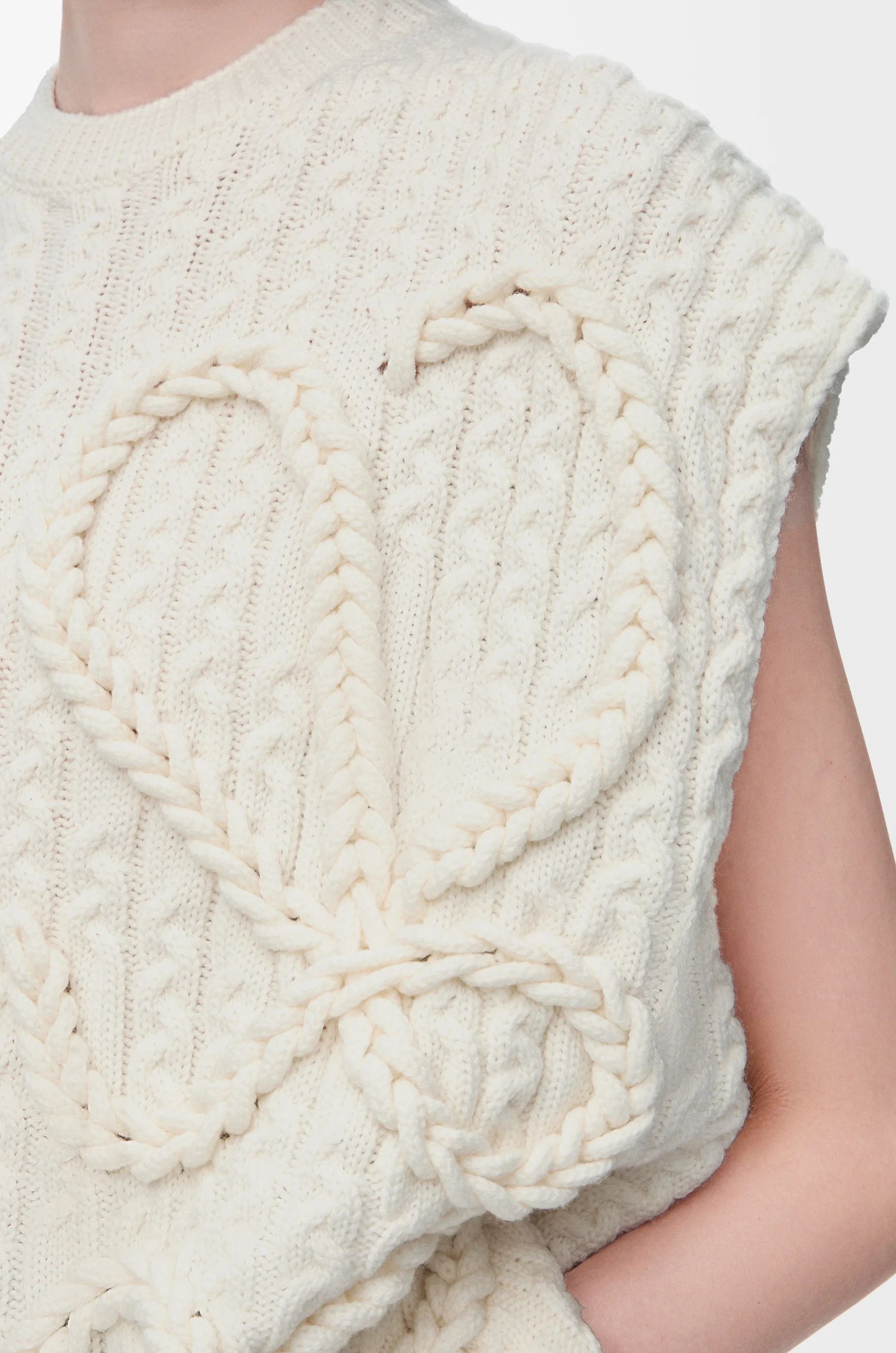 Loewe o1in1g0426 Anagram Vest in White Size S / US 4 / IT 40 - 5 Thumbnail