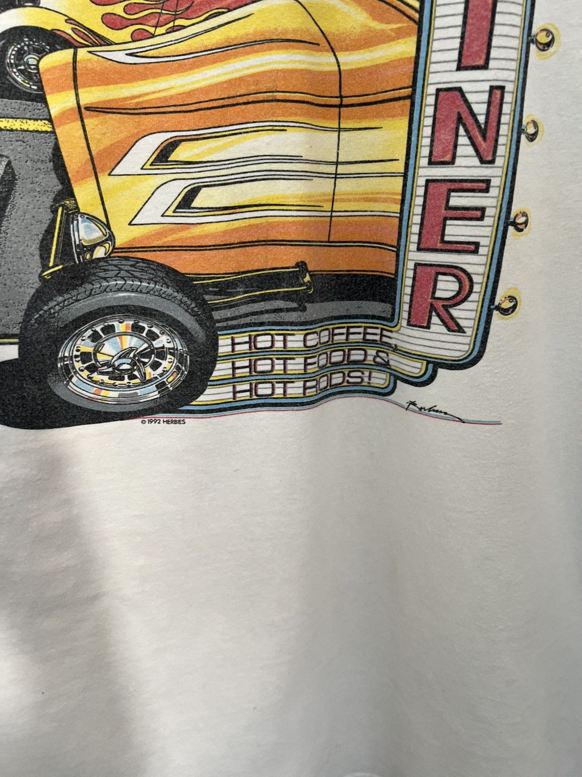 Hanes 1992 Herbies Hot Rods Diner Classic Cars Single Stitch Tee Size US XXL / EU 58 / 5 - 5 Thumbnail
