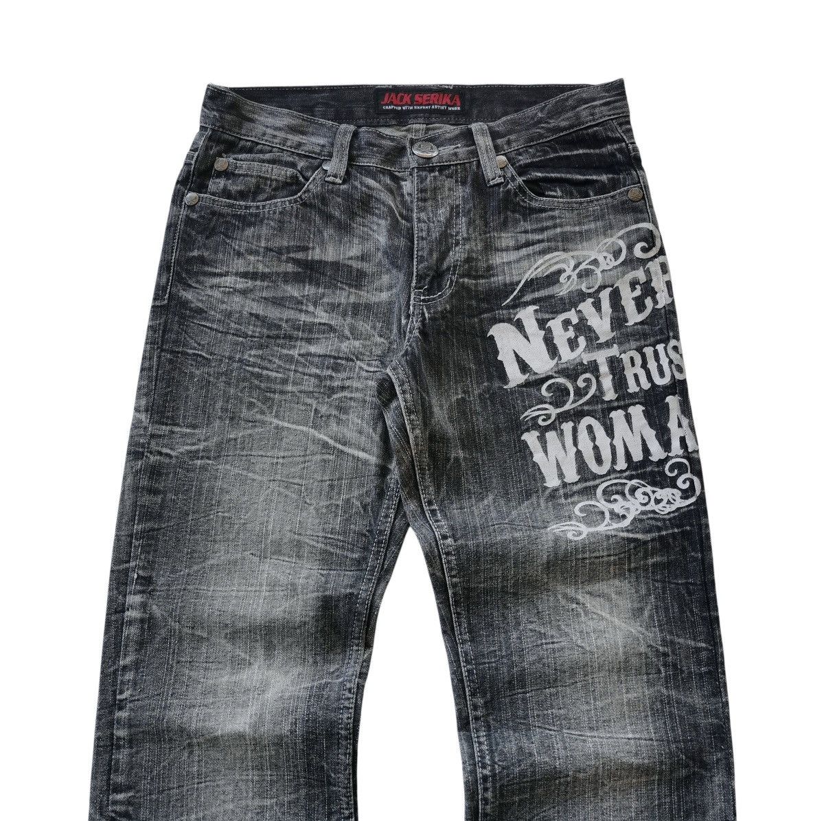 Japanese Brand Jack Serika Skullbones Jeans – Number (N)ine Inspired Size US 31 - 2 Thumbnail