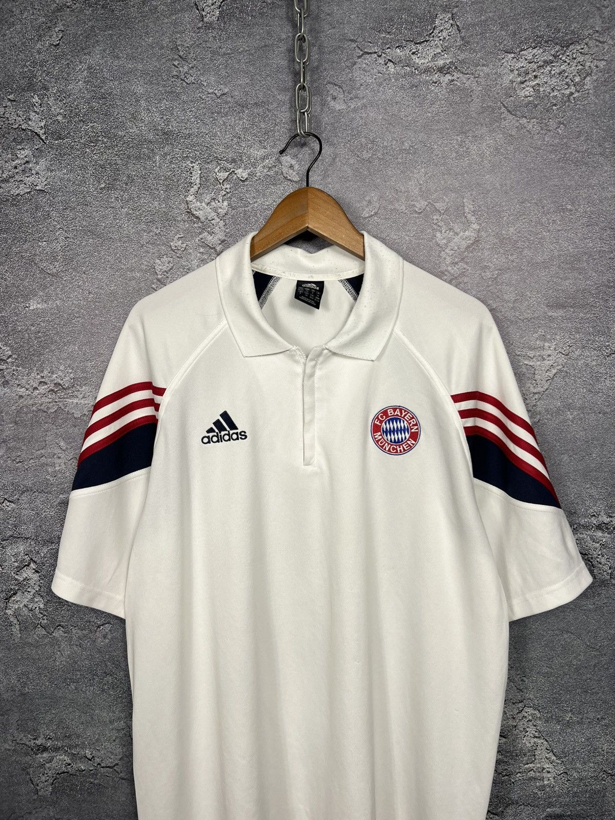 Adidas Vintage Adidas 2003/04 Bayer Training Jersey Polo Size US XL / EU 56 / 4 - 2 Thumbnail