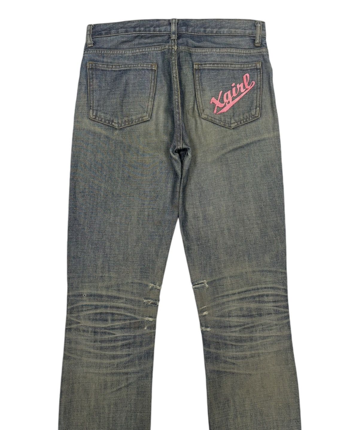 If Six Was Nine 🔥X-Girl Rusty Distressed Denim Jeans Size 28" / US 6 / IT 42 - 4 Thumbnail
