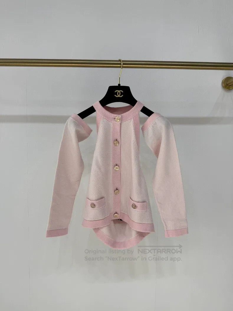 Chanel Chanel 23S Pink Neck Sleeve Knitted Vest Size XS / US 0-2 / IT 36-38 - 1 Thumbnail