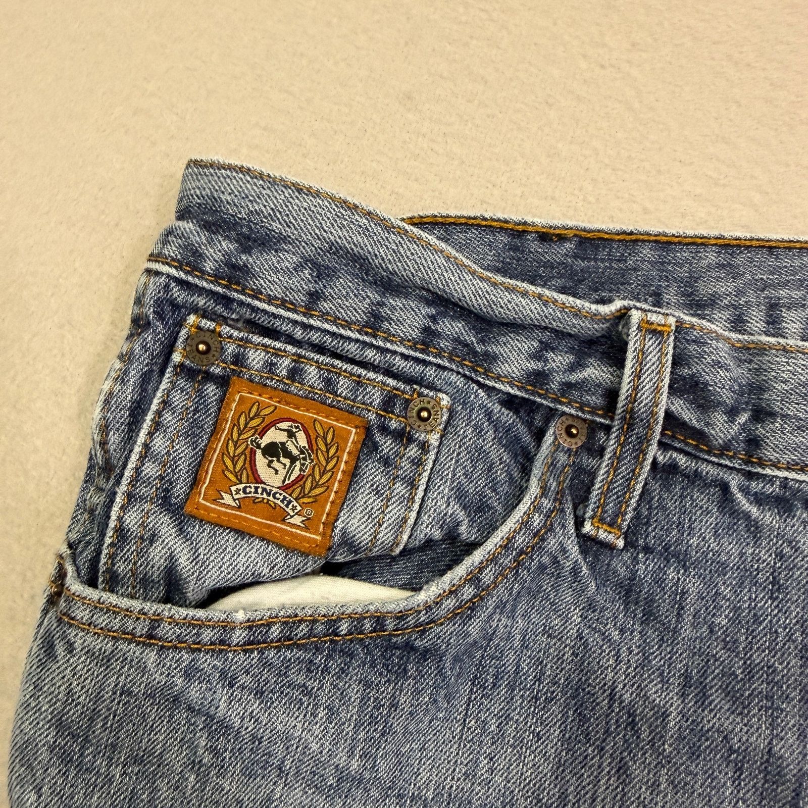 CINCH Cinch Bronze Label High Rise Slim Fit Tapered Jeans 38x32 Size US 38 / EU 54 - 4 Thumbnail