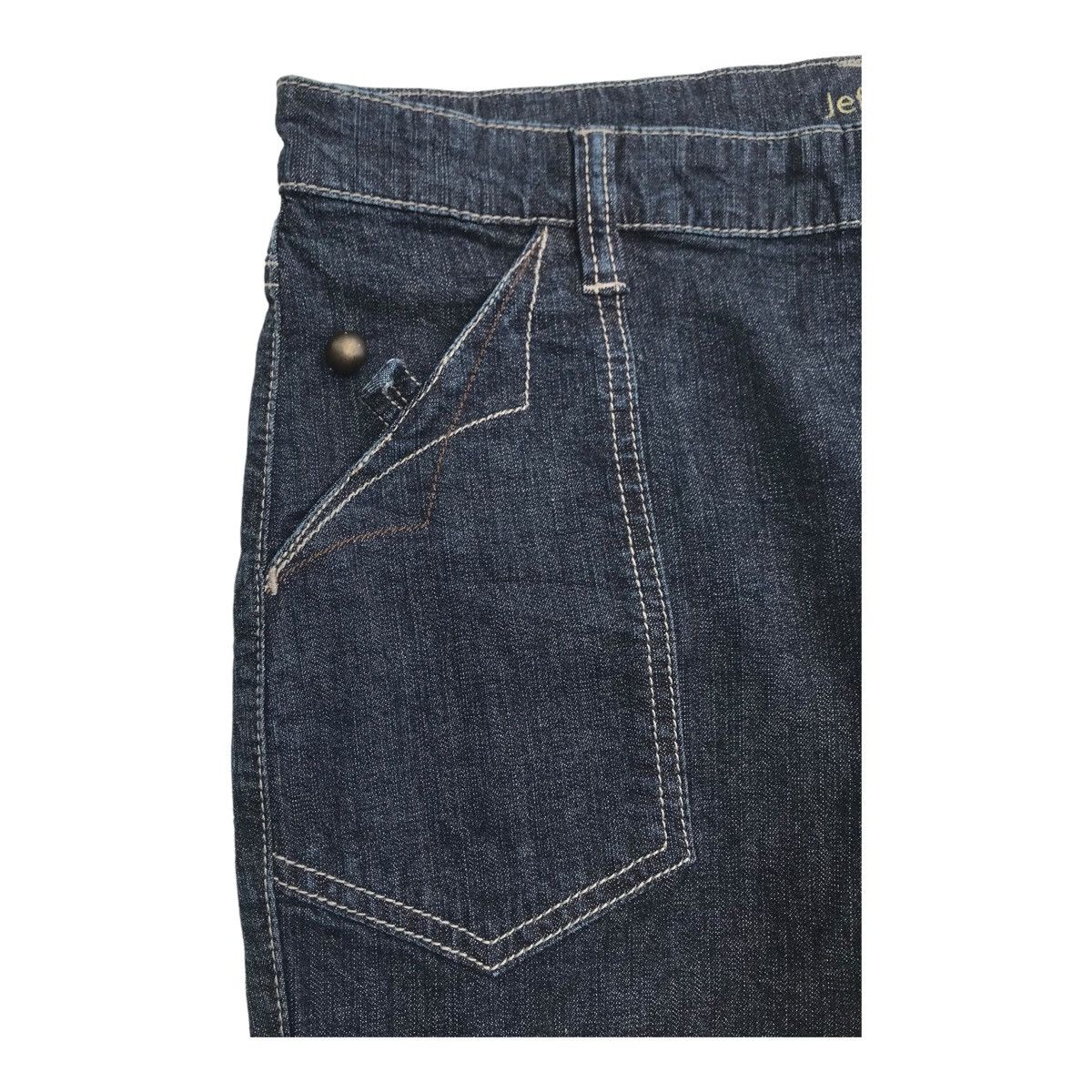Designer Jeffley Women Light Denim Flared Wide Leg Baker Pants Size 33" - 3 Thumbnail