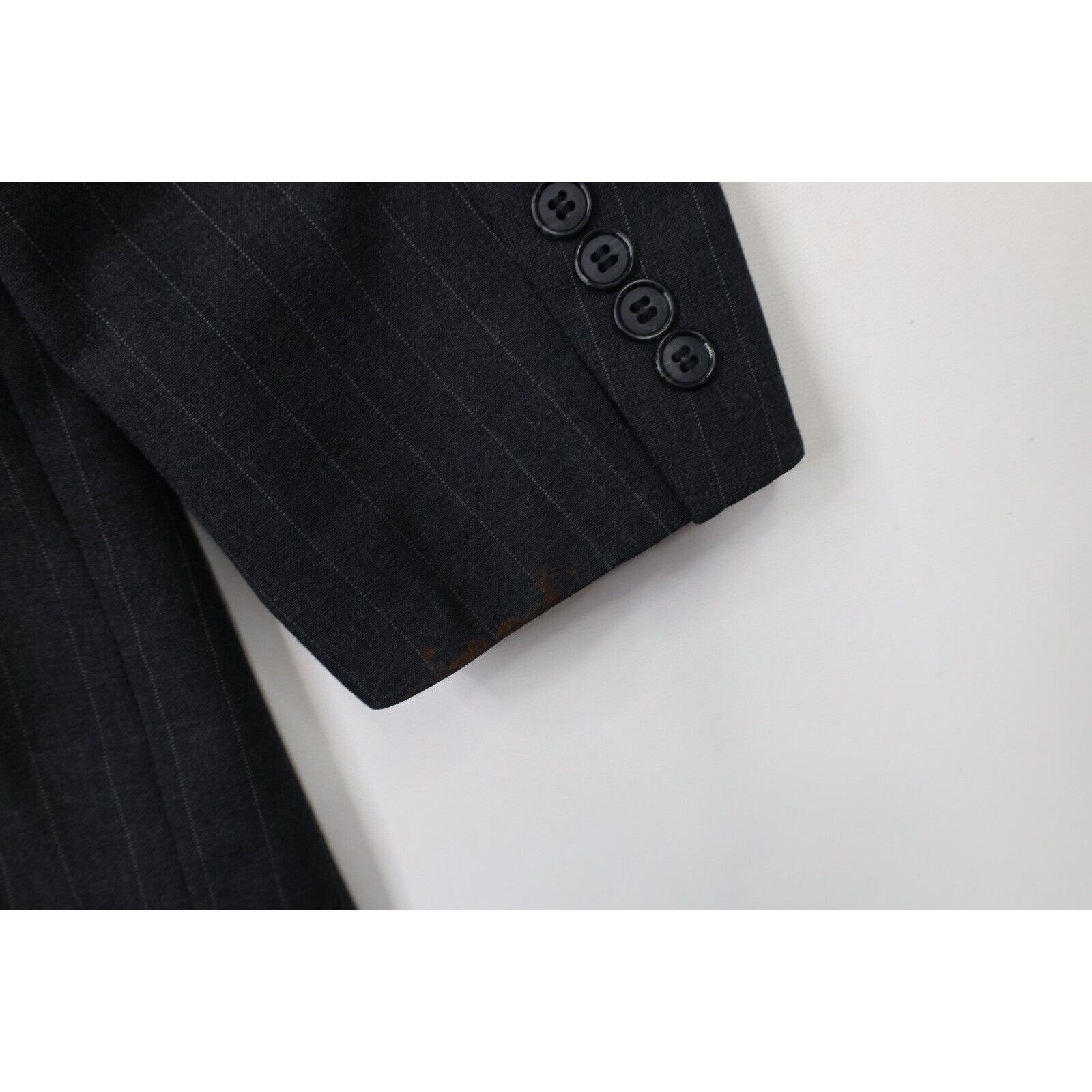 Vintage Vintage 70s Savile Row Hardy Amies Pinstriped Wool Suit Size 44L - 11 Thumbnail