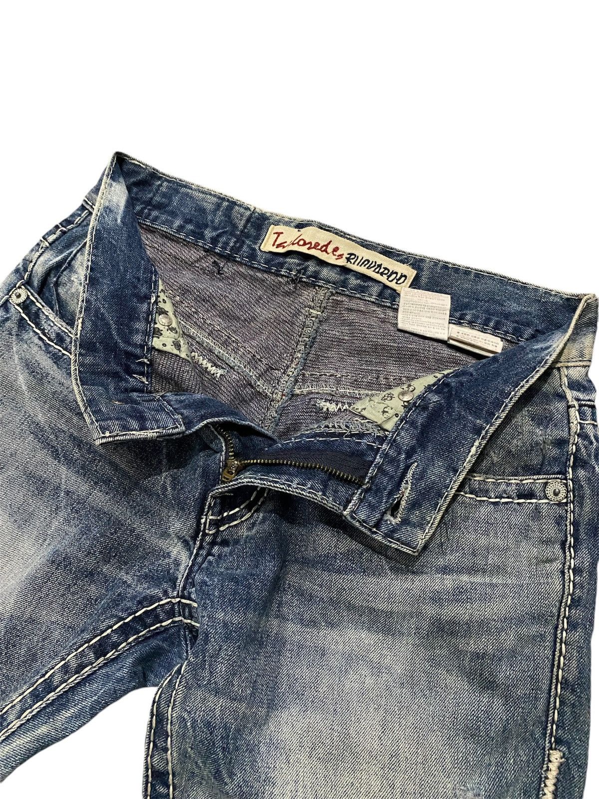 If Six Was Nine × Le Grande Bleu (L.G.B.) Buckaroo Distressed Jeans Size US 31 - 6 Thumbnail