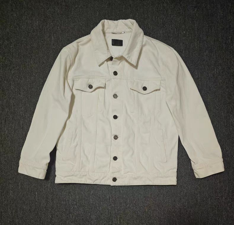 Saint Laurent Paris SAINT LAURENT YSL Off-White Denim Jacket Size US M / EU 48-50 / 2 - 1 Thumbnail