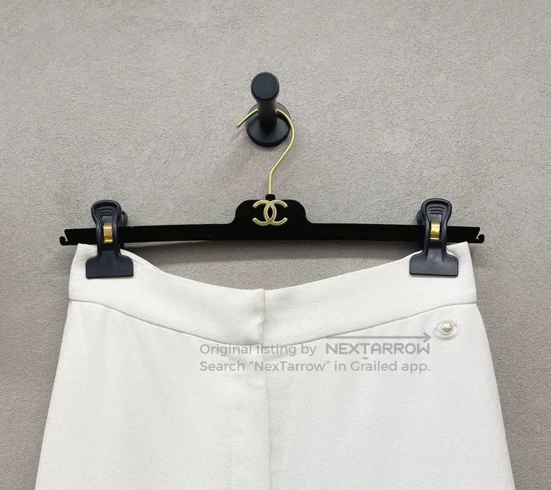 Chanel Chanel White wide-leg trousers Size 24" / US 00 / IT 34 - 5 Thumbnail