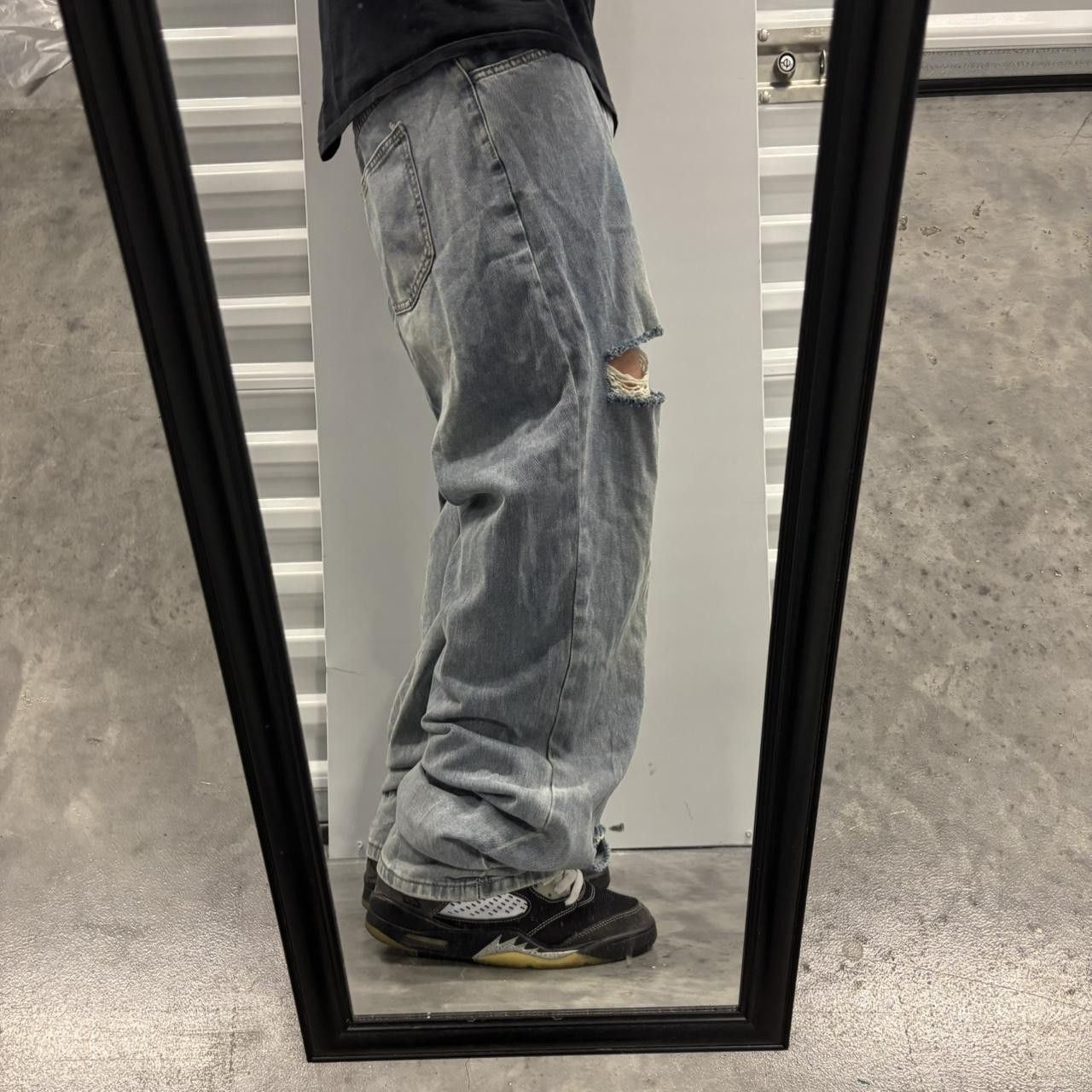 Japanese Brand × Vintage Crazy Vintage Y2K/2000s Baggy Faded Wash Distressed Skater Denim Jeans! Size US 31 - 2 Thumbnail