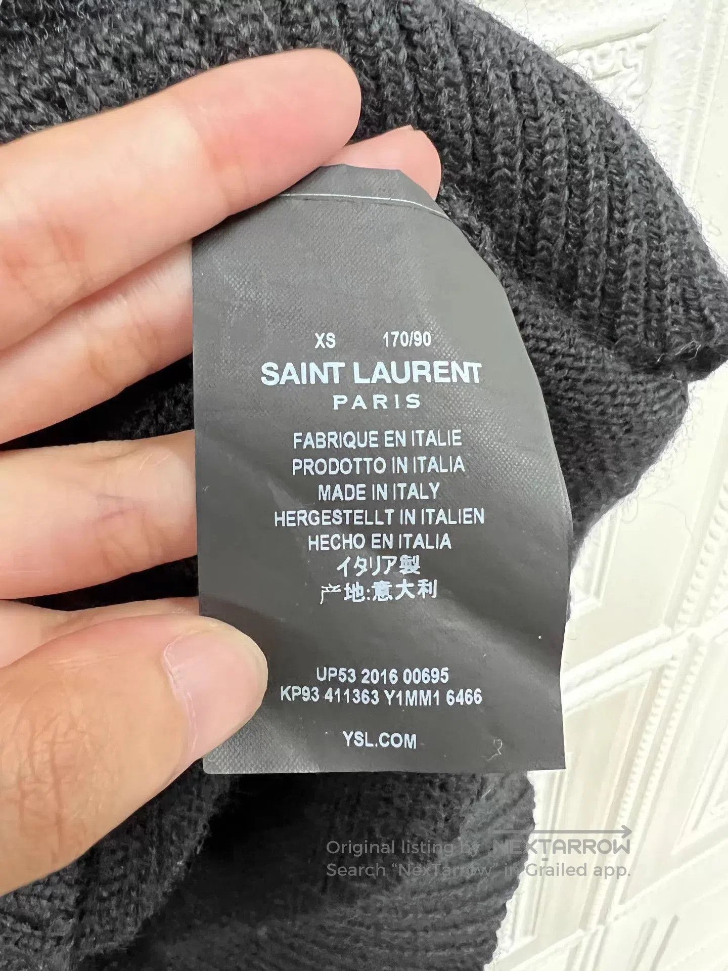 Saint Laurent Paris Black Dinosaur Graphic Long Sleeve Sweater. Size US XS / EU 42 / 0 - 4 Thumbnail