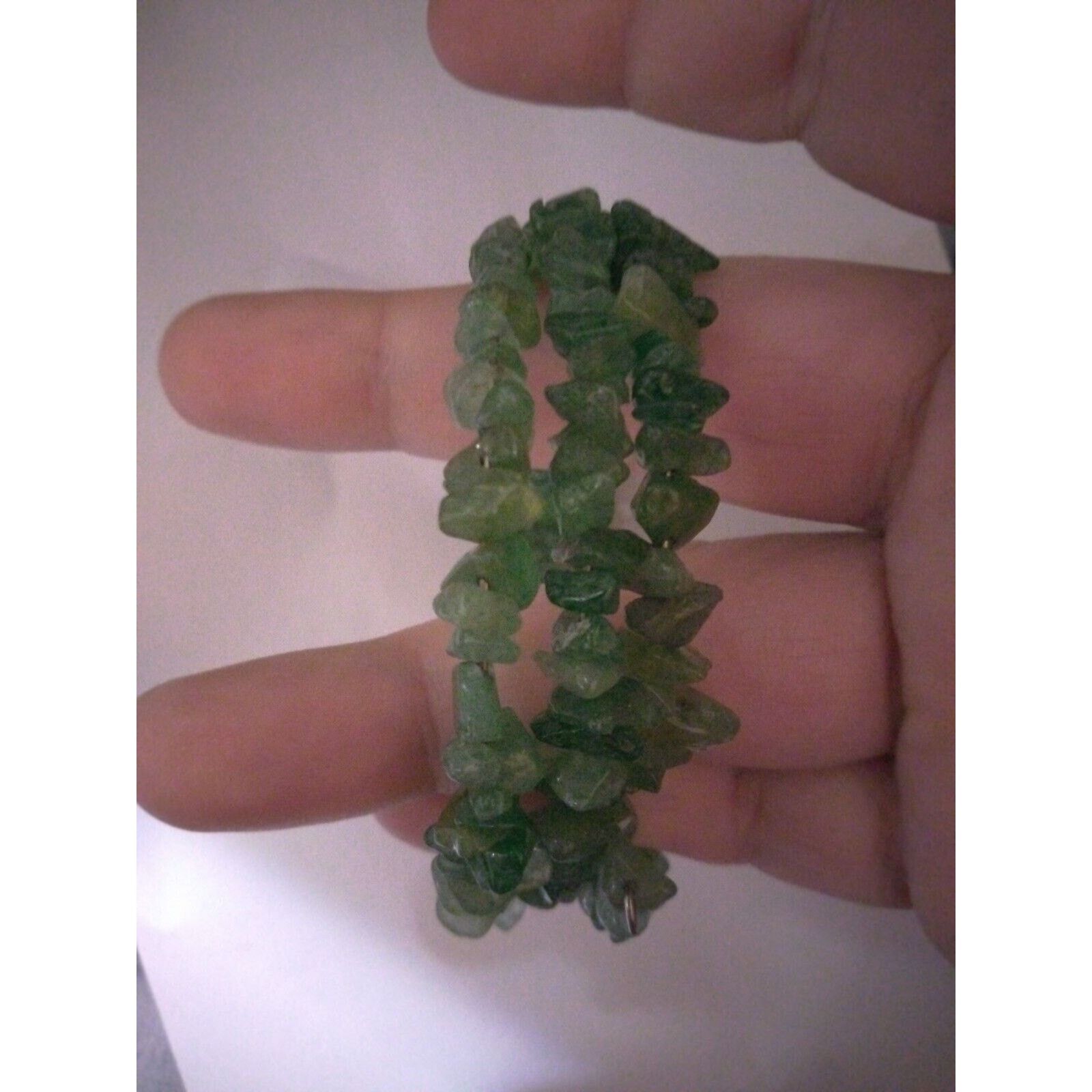 Other Green Chips Bracelet On Memory Wire Size ONE SIZE - 3 Thumbnail