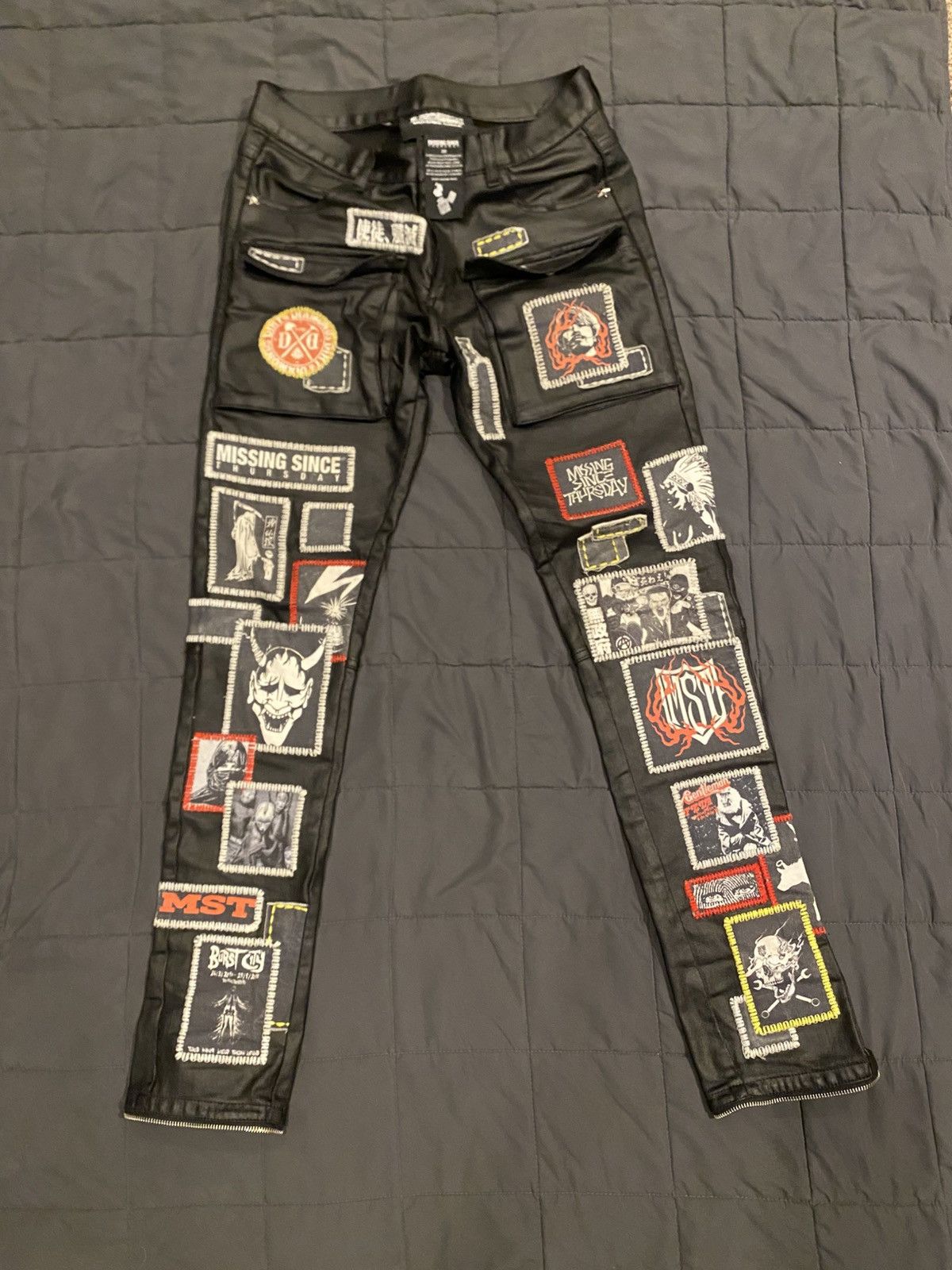 Missing Since Thursday Missing Since Thursday Black Tar Denim Jeans Size US 30 / EU 46 - 1 Thumbnail