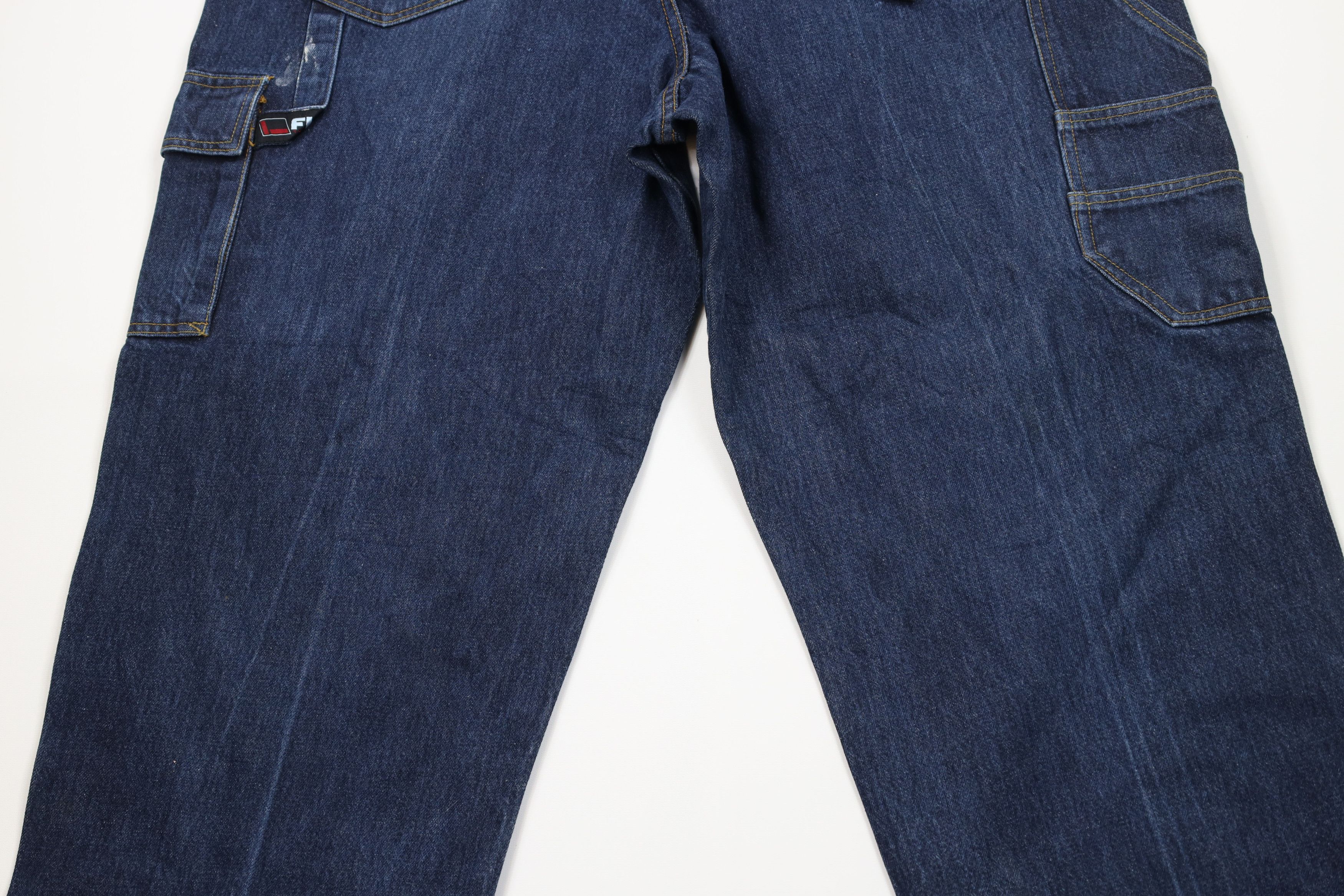 Fubu Vintage 90s Y2K FUBU Baggy Wide Leg Cargo Denim Jeans Blue Size US 40 / EU 56 - 12 Thumbnail