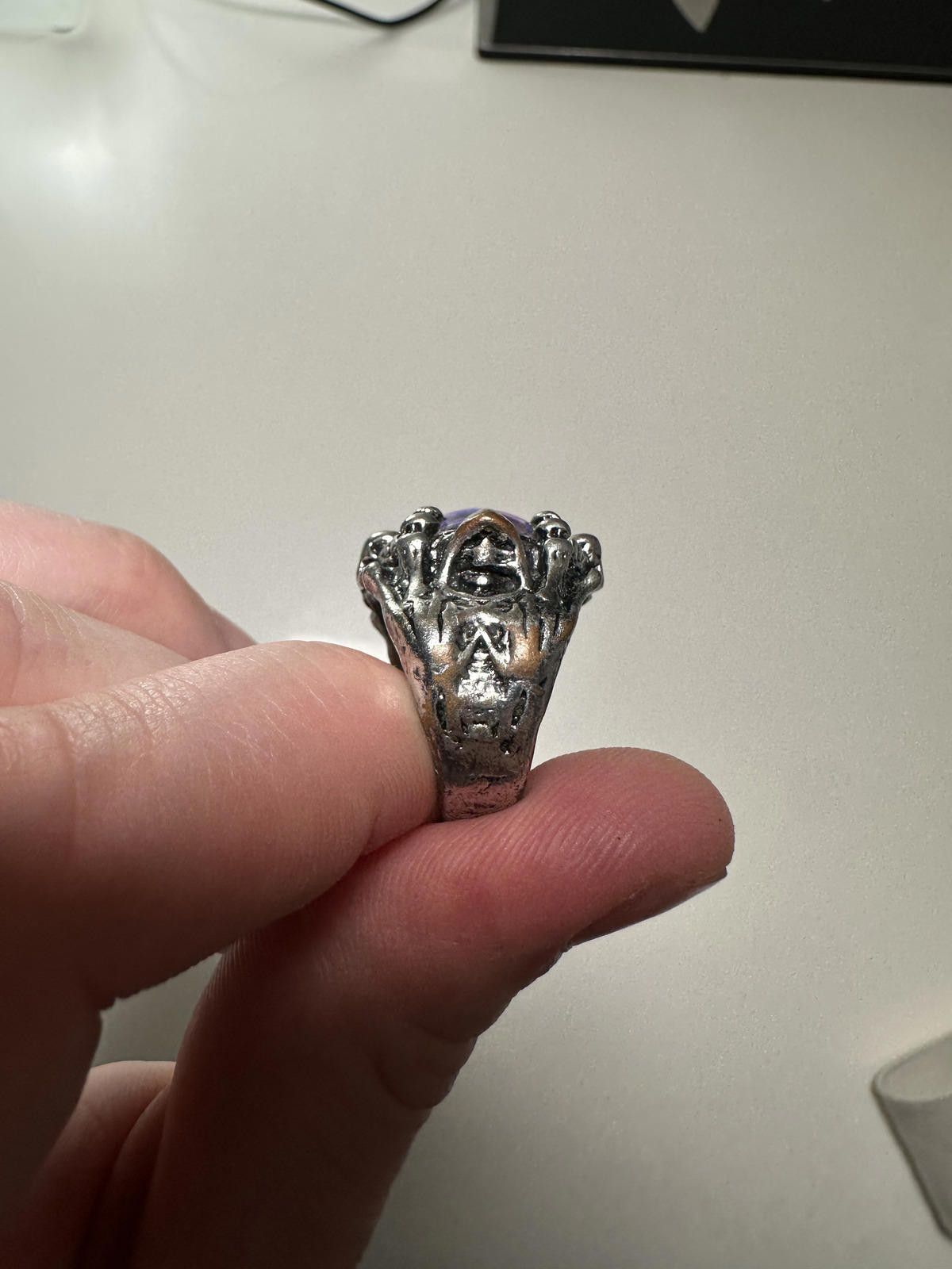 The Unbranded Brand Dragon Eye Design Metal Ring Size ONE SIZE - 4 Thumbnail