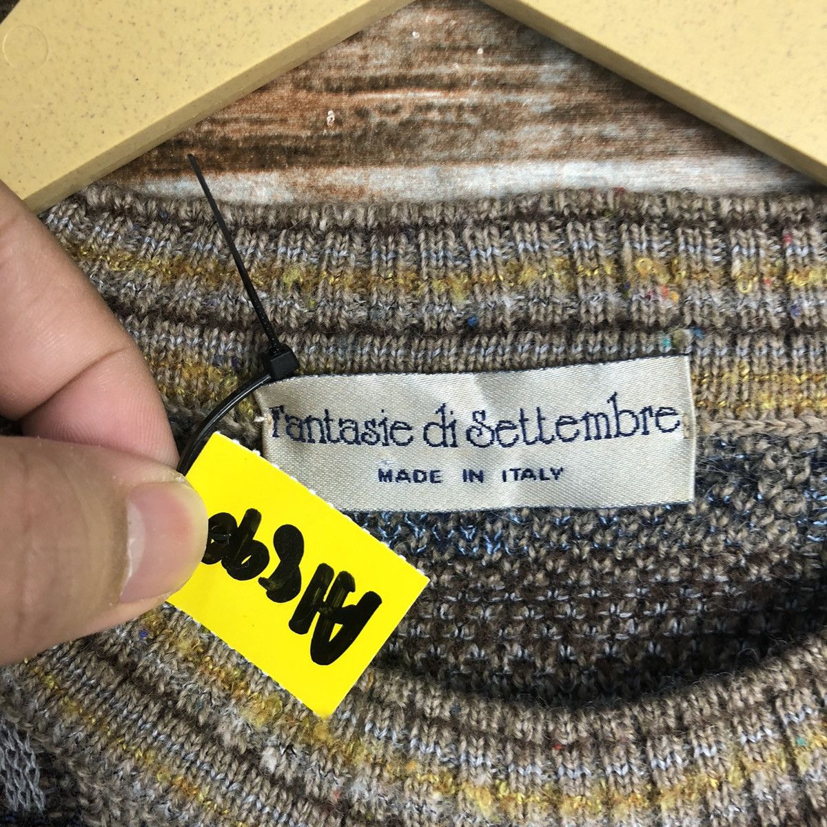 Homespun Knitwear Fantasie di Settembre italy Brown Knitwear #A1890 Size US M / EU 48-50 / 2 - 9 Thumbnail