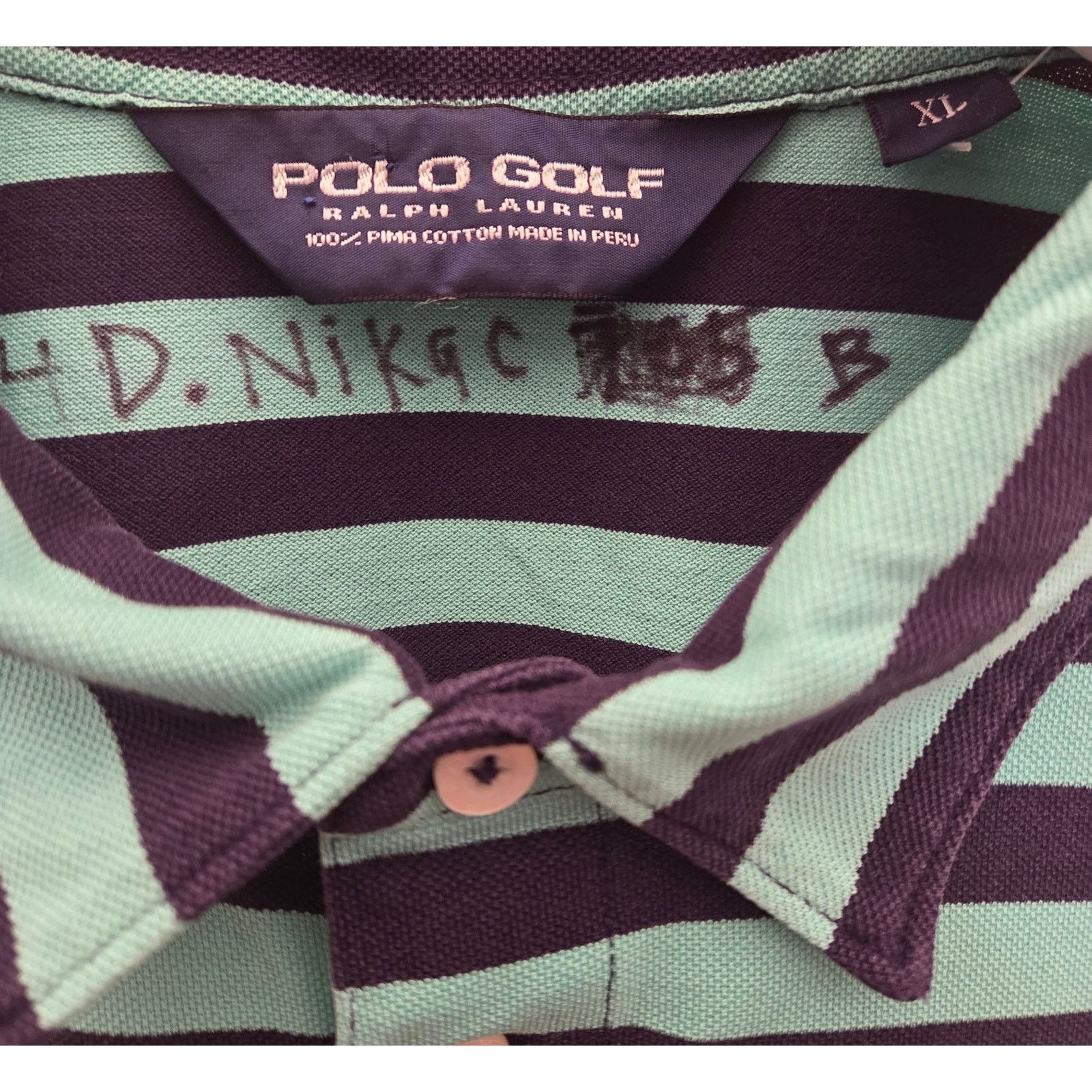 Ralph Lauren Ralph Lauren Polo Golf Striped Teal & Navy Polo XL Size US XL / EU 56 / 4 - 4 Thumbnail