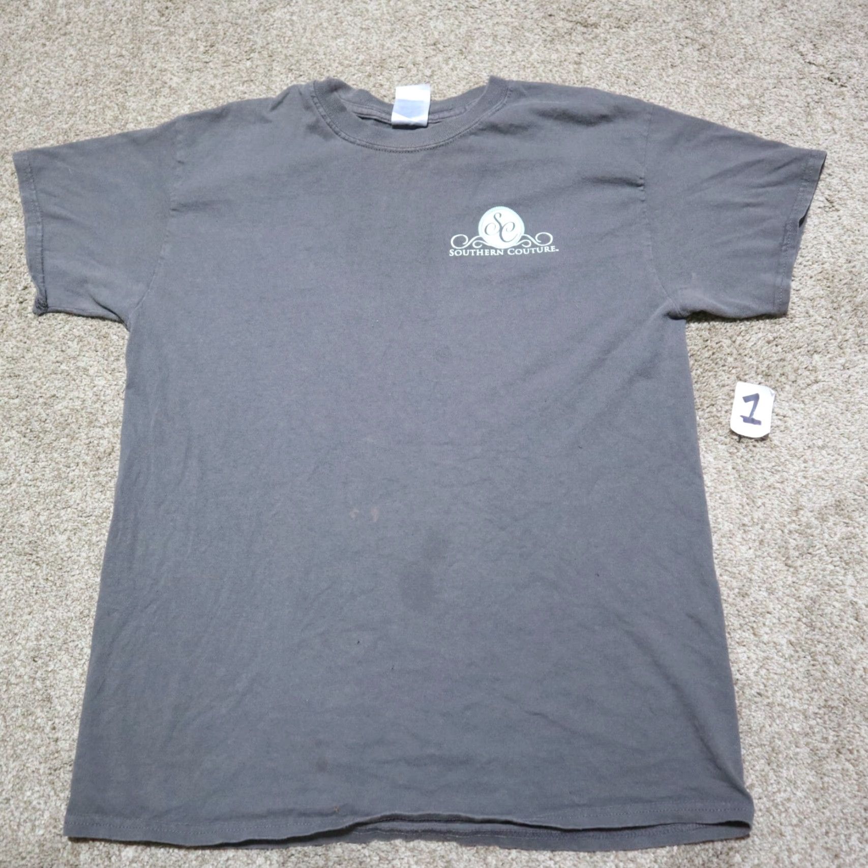 Vintage Vintage Southern Couture Gray Paisley Elephant Short Sleeve T-Shirt Adult Medium Mens Size US 31 - 2 Thumbnail