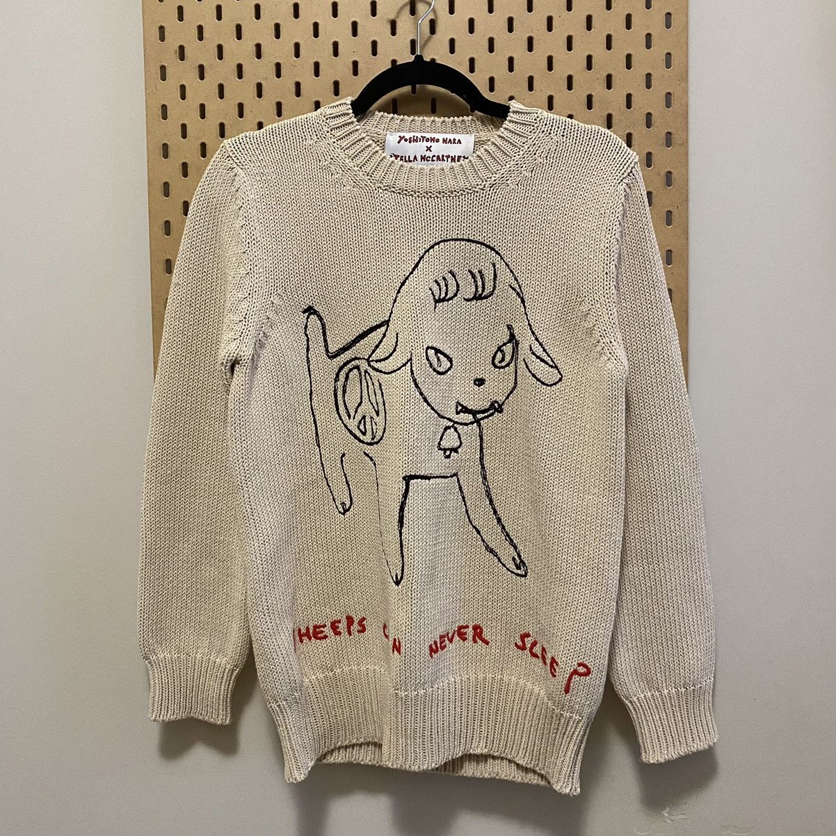 image of Stella Mccartney Yoshitomo Nara × Stella Mccartoney Off White Sweater in Beige, Women's (Size Small