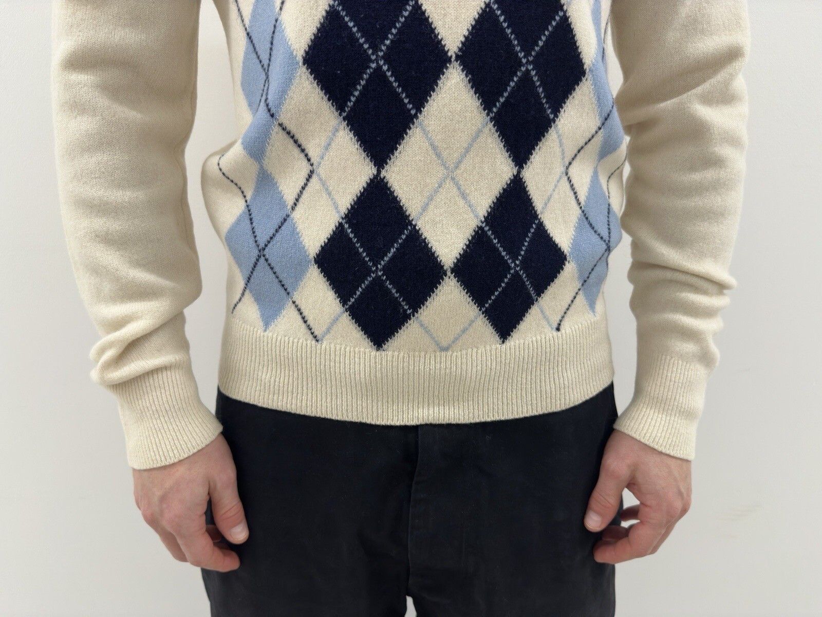 Alan Paine Alan Paine Pure Lambswool Men’s England Sweater Pullover Size US S / EU 44-46 / 1 - 5 Thumbnail