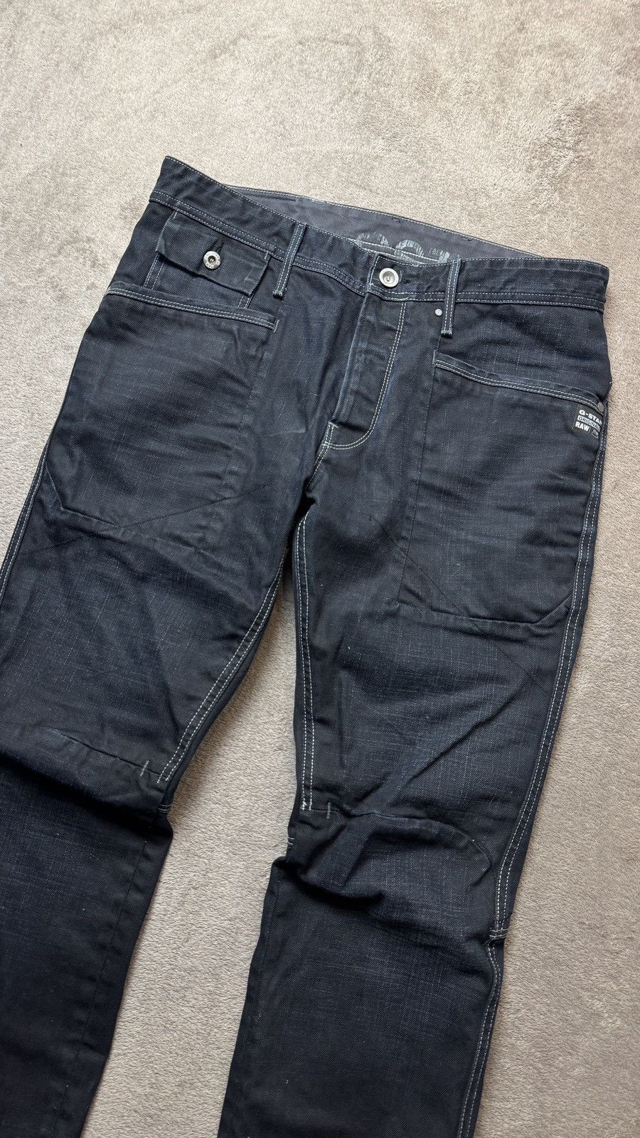 Japanese Brand Y2K G-Star Vintage Faded Logo Jeans LGB evisu dolce gabban Size US 32 / EU 48 - 4 Thumbnail