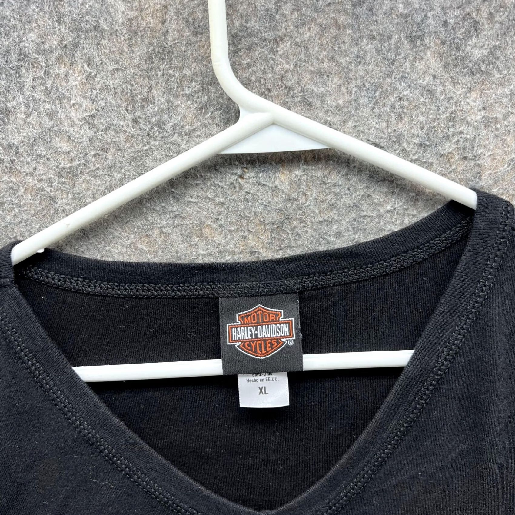 Harley Davidson Harley-Davidson Womens XL Skull Black Vintage Tee Long Sleeve Seacoast Casual Party Wear Size XL / US 12-14 / IT 48-50 - 5 Thumbnail