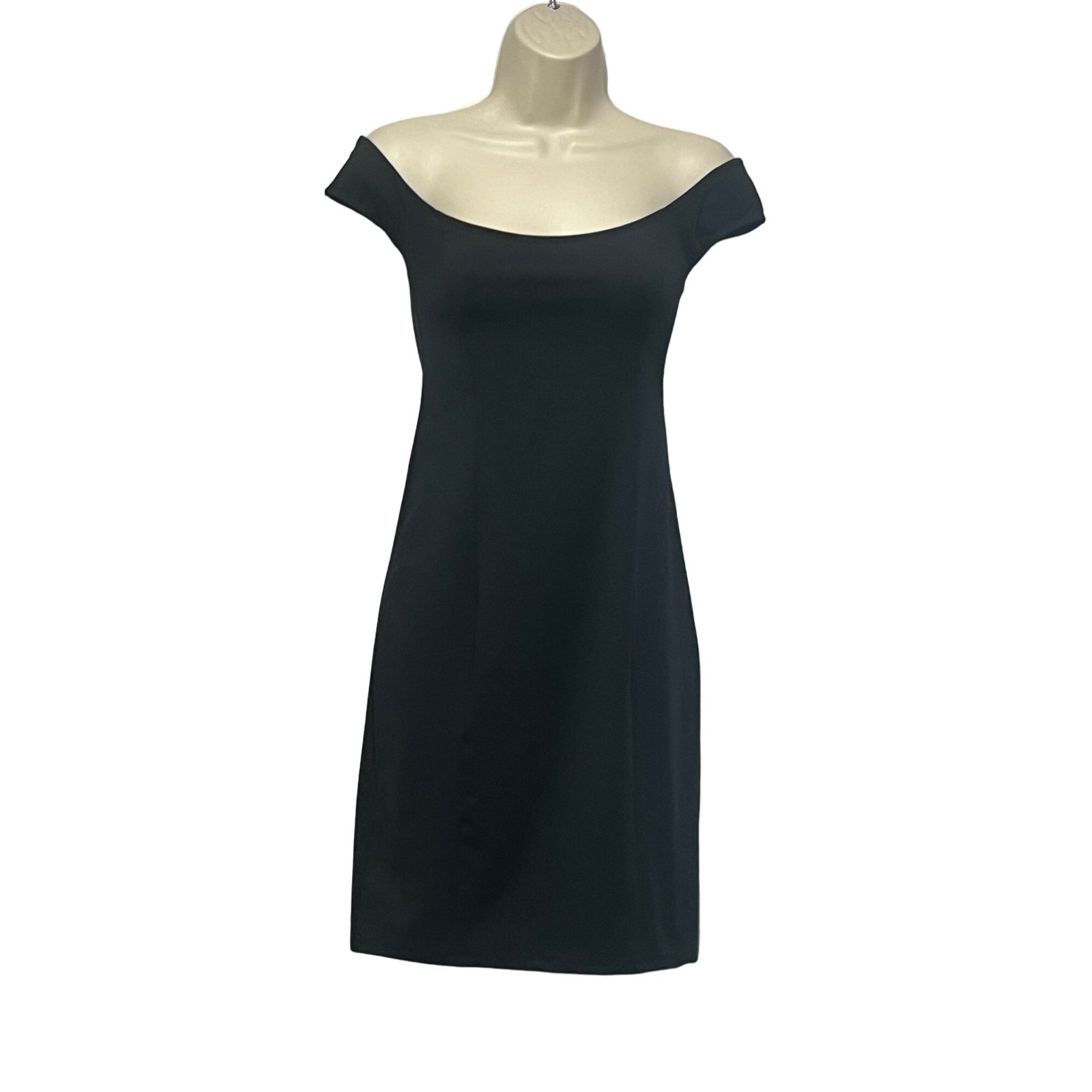 Other Open Edit Off the Shoulder Sheath Dress, Black, XXS Size XXS / US 00 / IT 34 - 3 Thumbnail