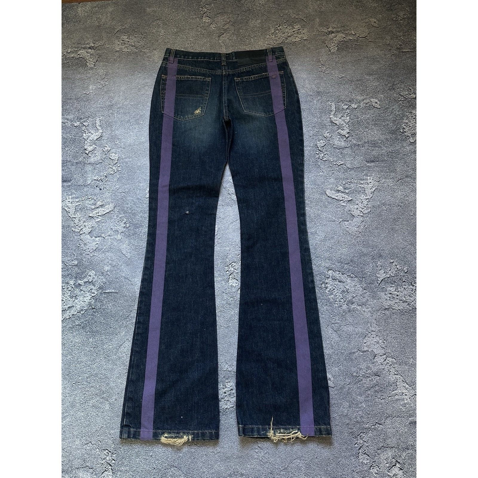 John Richmond Vintage John Richmond Bootcut Overprinted Punk Denim Pants Size 28" / US 6 / IT 42 - 2 Thumbnail