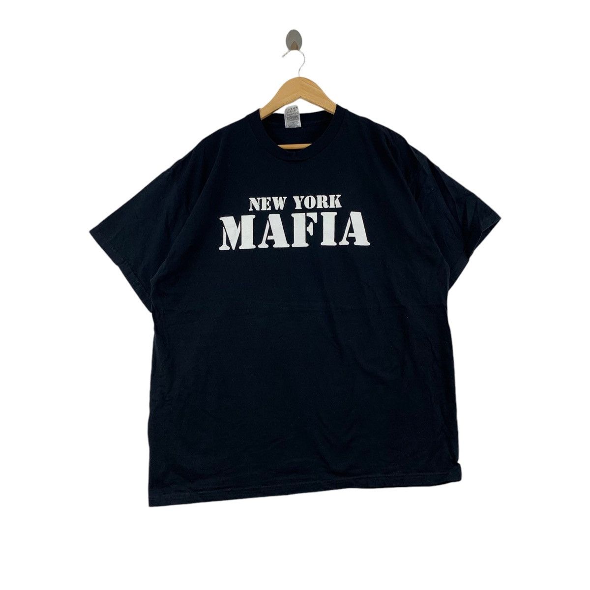 Vintage Vintage 90s NEW YORK MAFIA Print Black Short Sleeve Shirt Size US XXL / EU 58 / 5 - 1 Thumbnail
