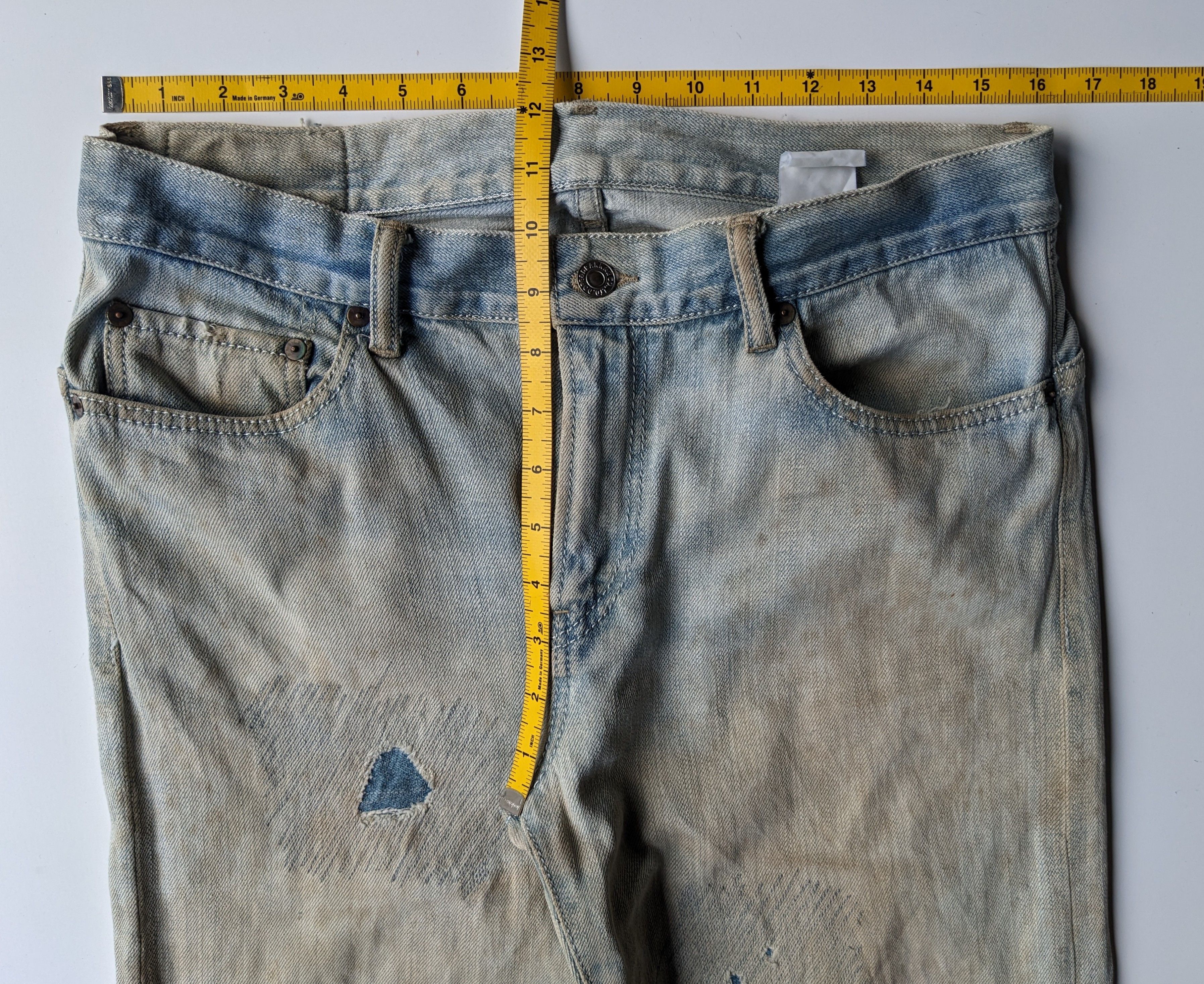 Japanese Brand Dope & Drakkar mudwash sashiko selvedge jeans Size US 33 - 9 Thumbnail