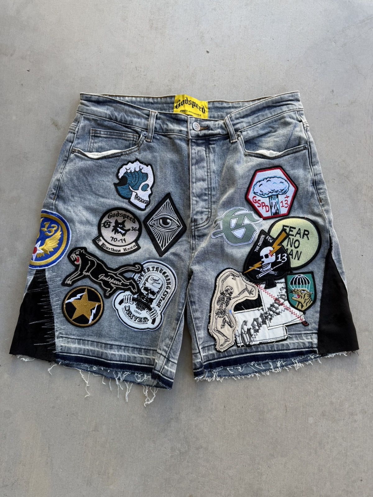 Godspeed Godspeed Patchwork Denim Shorts Blue V2 Men’s Streetwear 36 Size US 36 / EU 52 - 1 Thumbnail