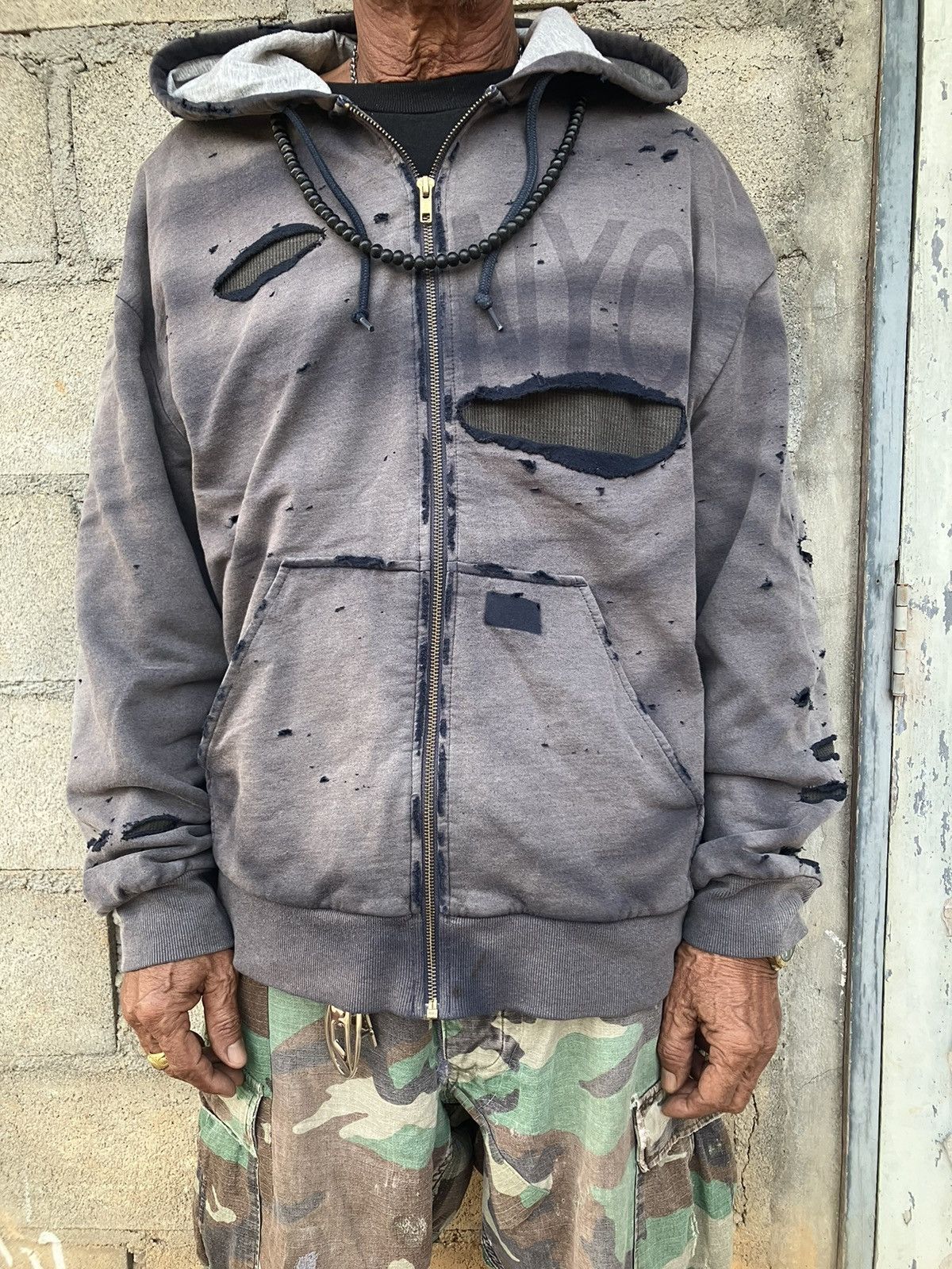 Dickies × StraightFaded Hoodie zip & faded destroyed. Size US XL / EU 56 / 4 - 2 Thumbnail