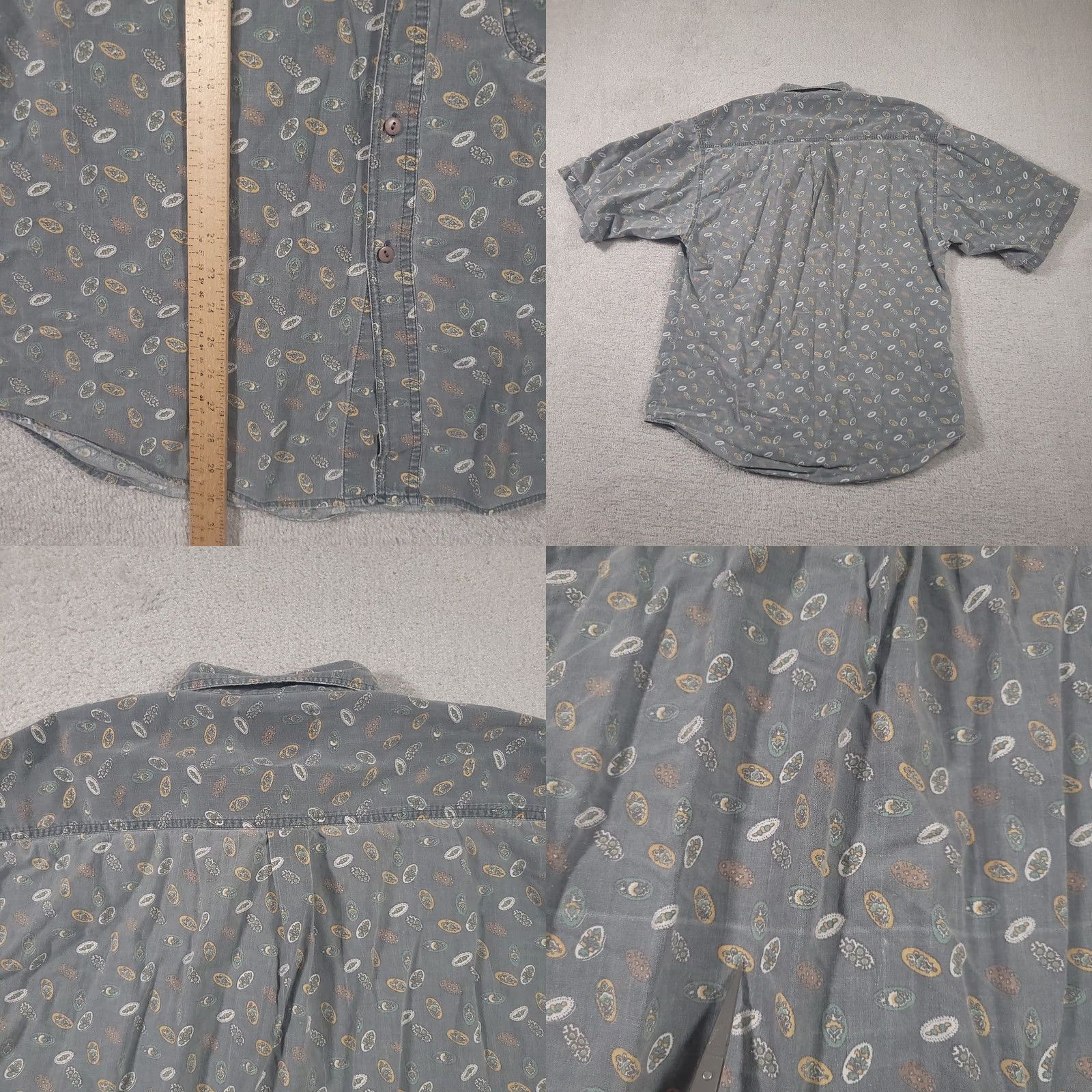 Vintage VINTAGE Boys Industry Western Button Shirt Short Sleeve Mens Large Grunge Skater Shirt Size US L / EU 52-54 / 3 - 8 Thumbnail