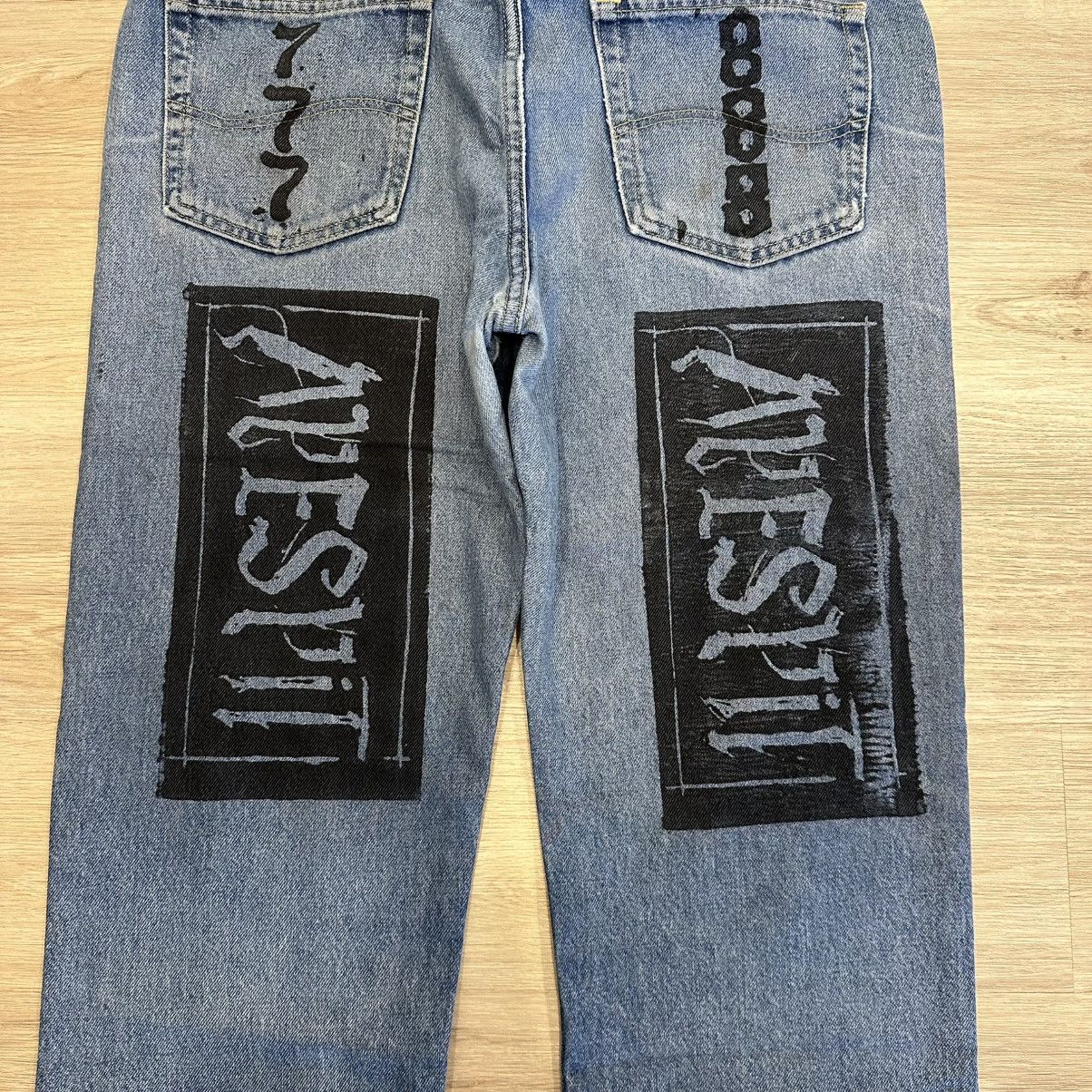 Lee Custom 1of1 Denim Jeans Ape Spit Y2K 36x32 Size US 36 / EU 52 - 15 Thumbnail