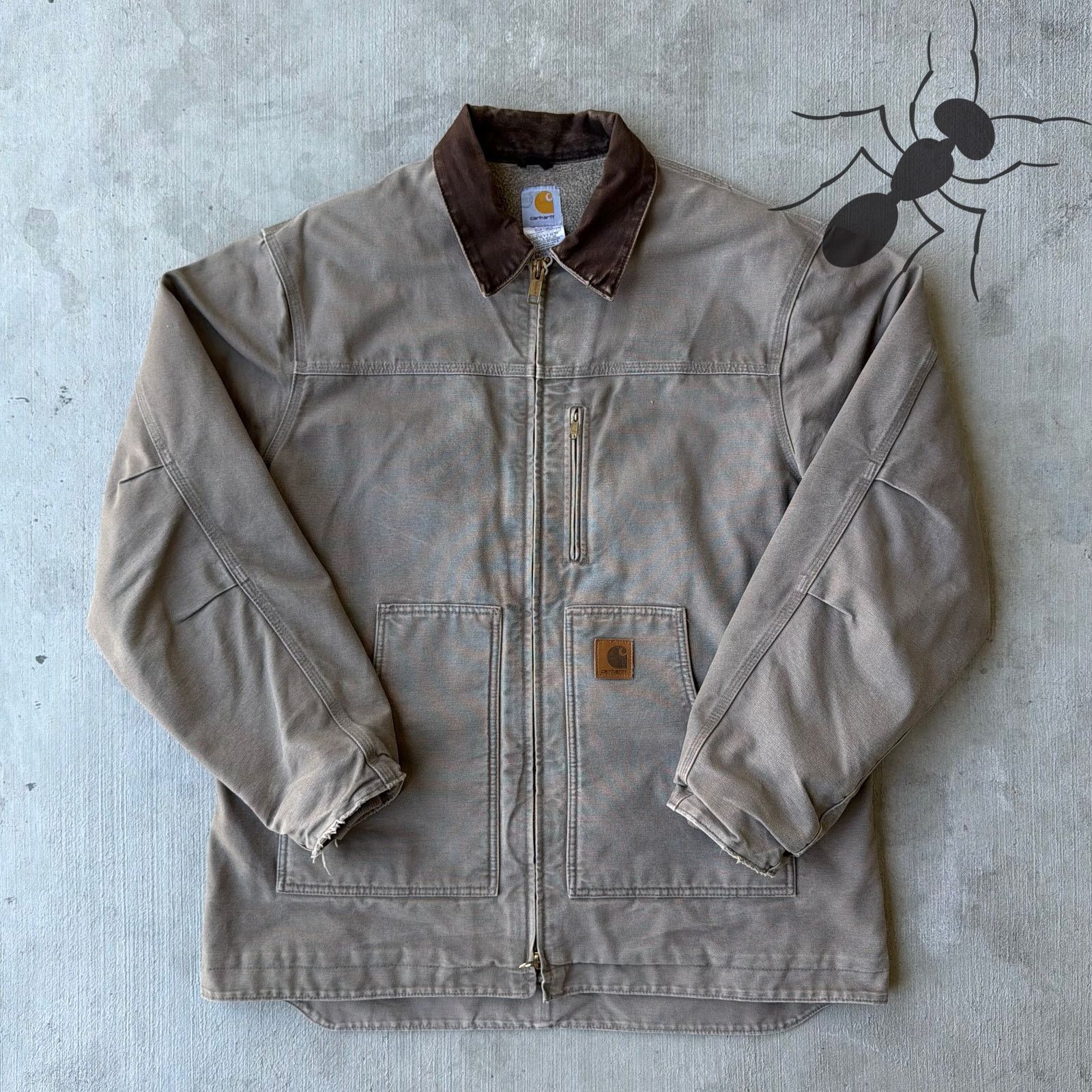 Carhartt × Vintage Carhartt C61 MUS brown chore coat work wear jacket Size US XL / EU 56 / 4 - 1 Thumbnail