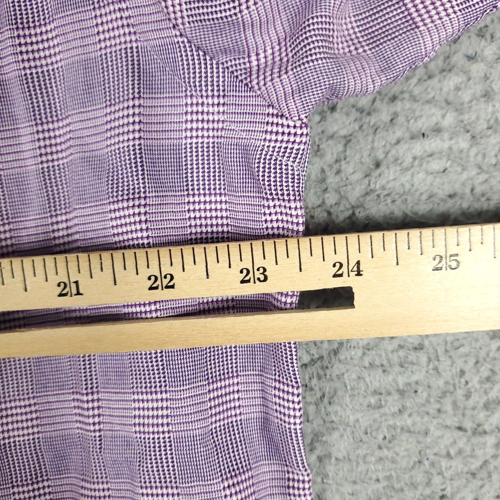 Tommy Bahama Tommy Bahama Dress Shirt Mens 16.5 Purple Plaid Long Sleeve Button Up Casual Workwear Size 42R - 5 Thumbnail