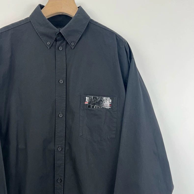Balenciaga Balenciaga size 38 Coke embroidery vinyl covered shirt Size S / US 4 / IT 40 - 3 Thumbnail