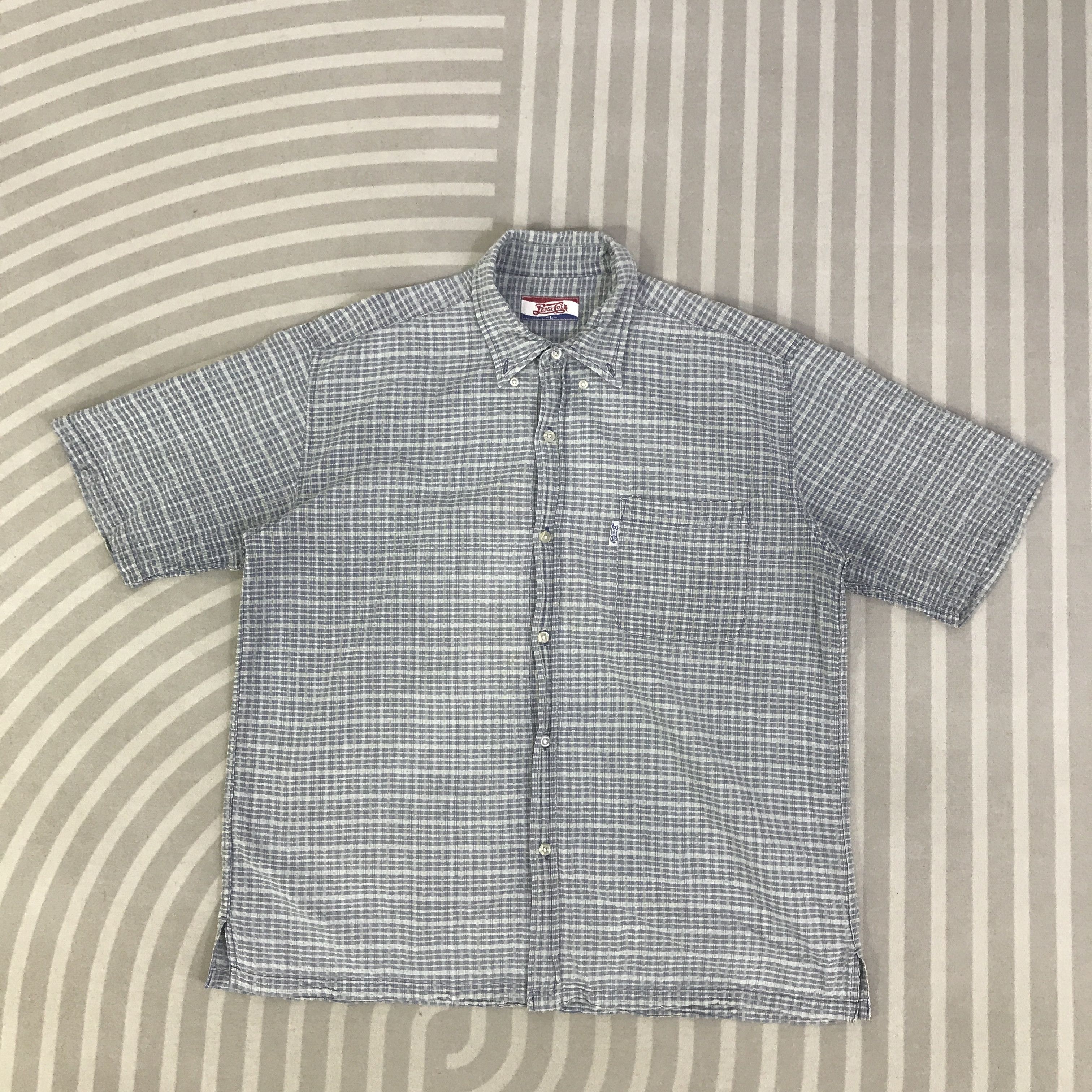 Japanese Brand Vintage Pepsi Cola Worker Button Up Shirts K117B14 Size US L / EU 52-54 / 3 - 1 Thumbnail