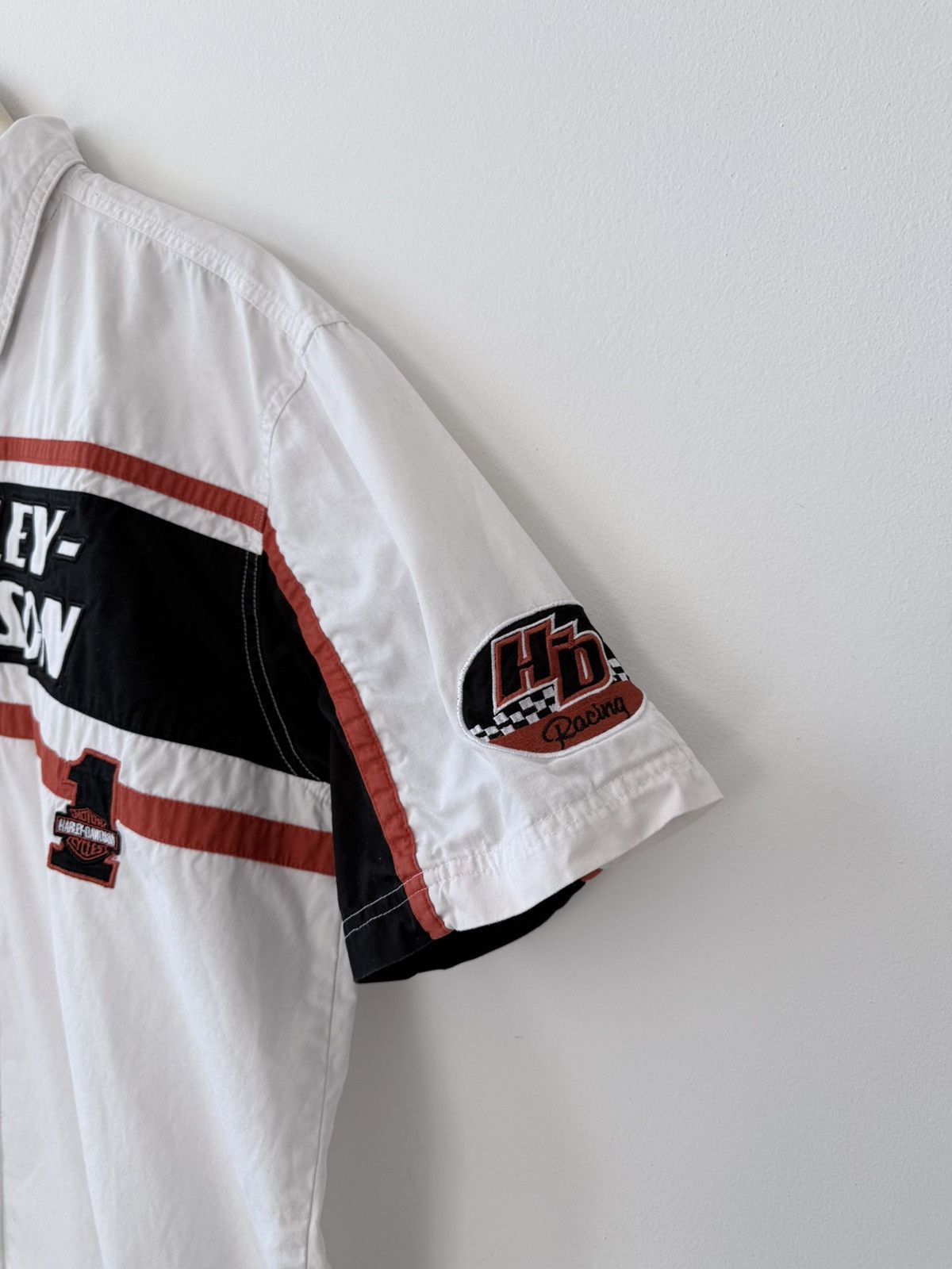 Harley Davidson Vintage Harley Davidson Racing Shirt Embroidered Spellout Size US L / EU 52-54 / 3 - 11 Thumbnail